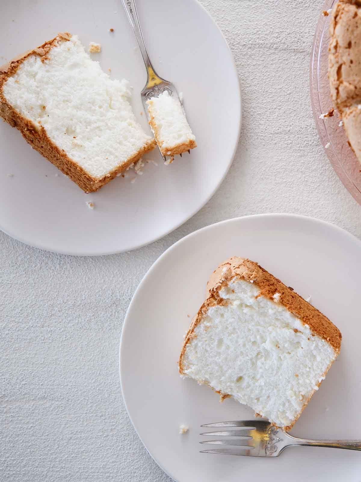 Angel Food Cake Baked Until the Center Springs Back