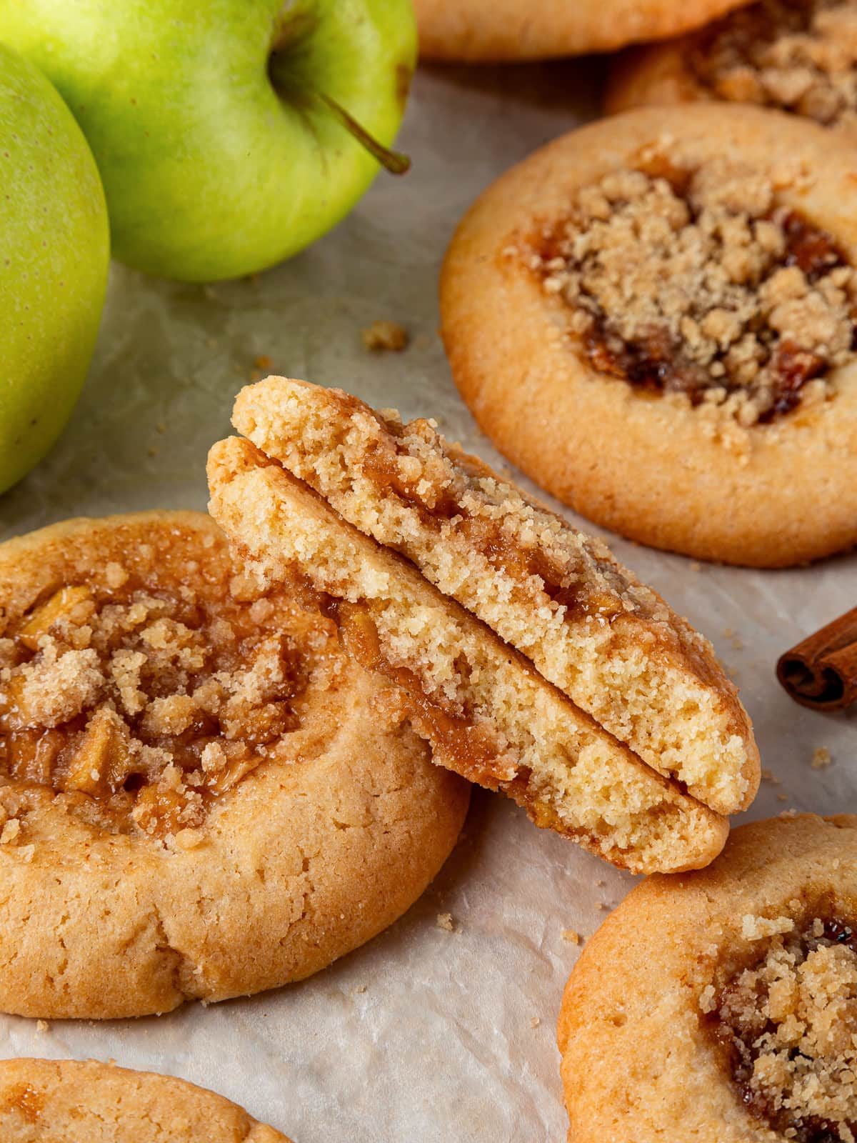 Apple Pie Cookies Baked Until the Edges Set