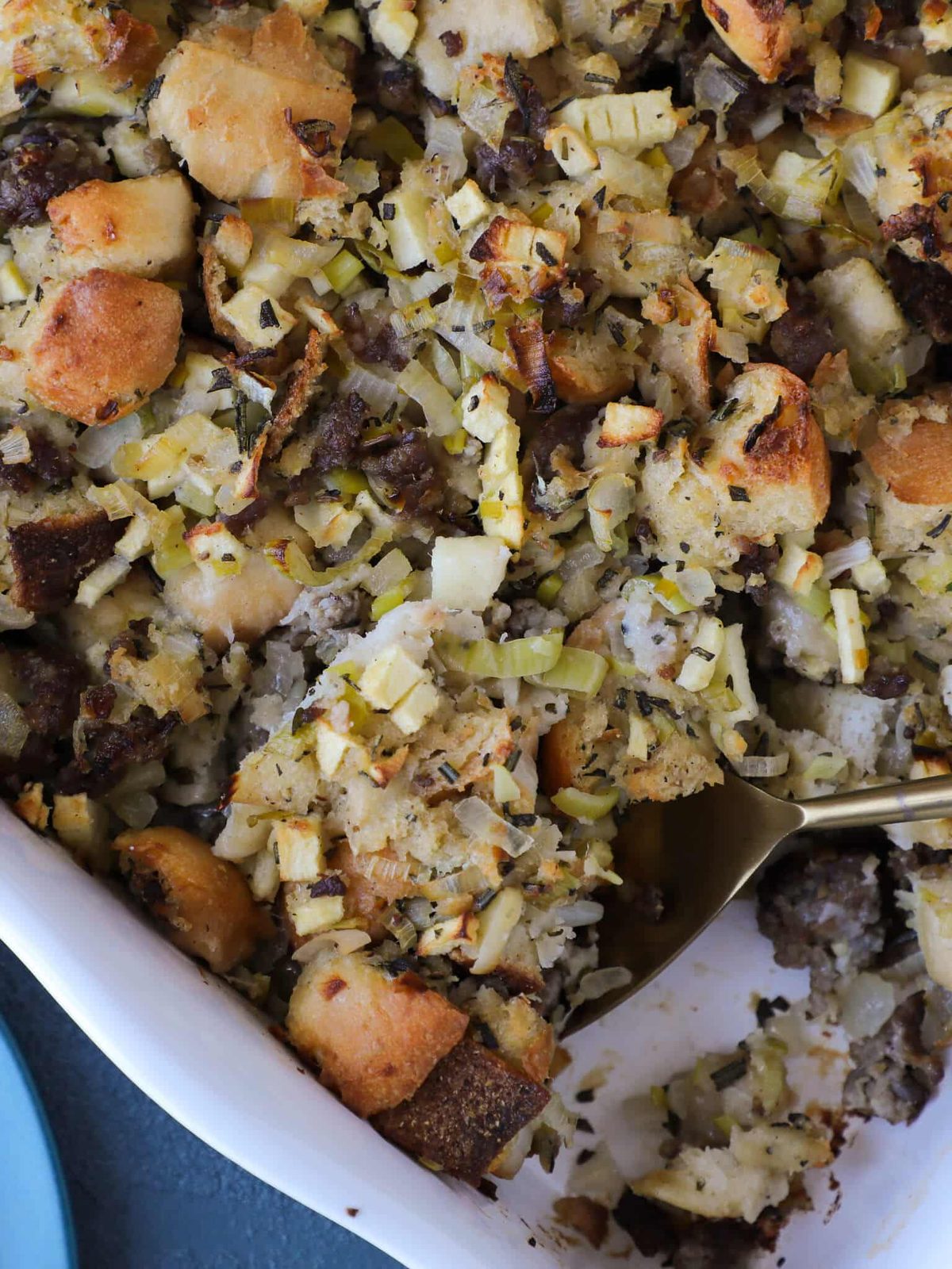 Apple Sausage Stuffing for the Sharing Bowl