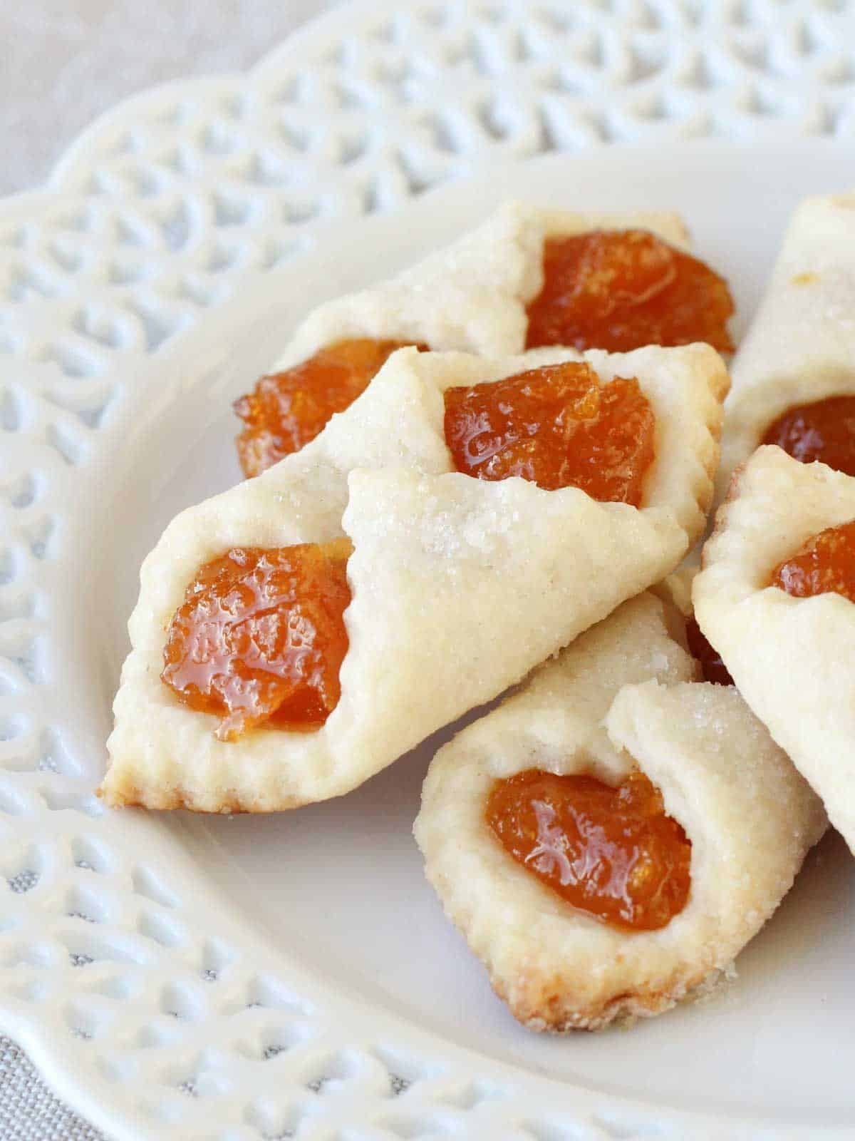 Apricot Kolacky Cookie (Kiffles) Baked Until the Edges Set