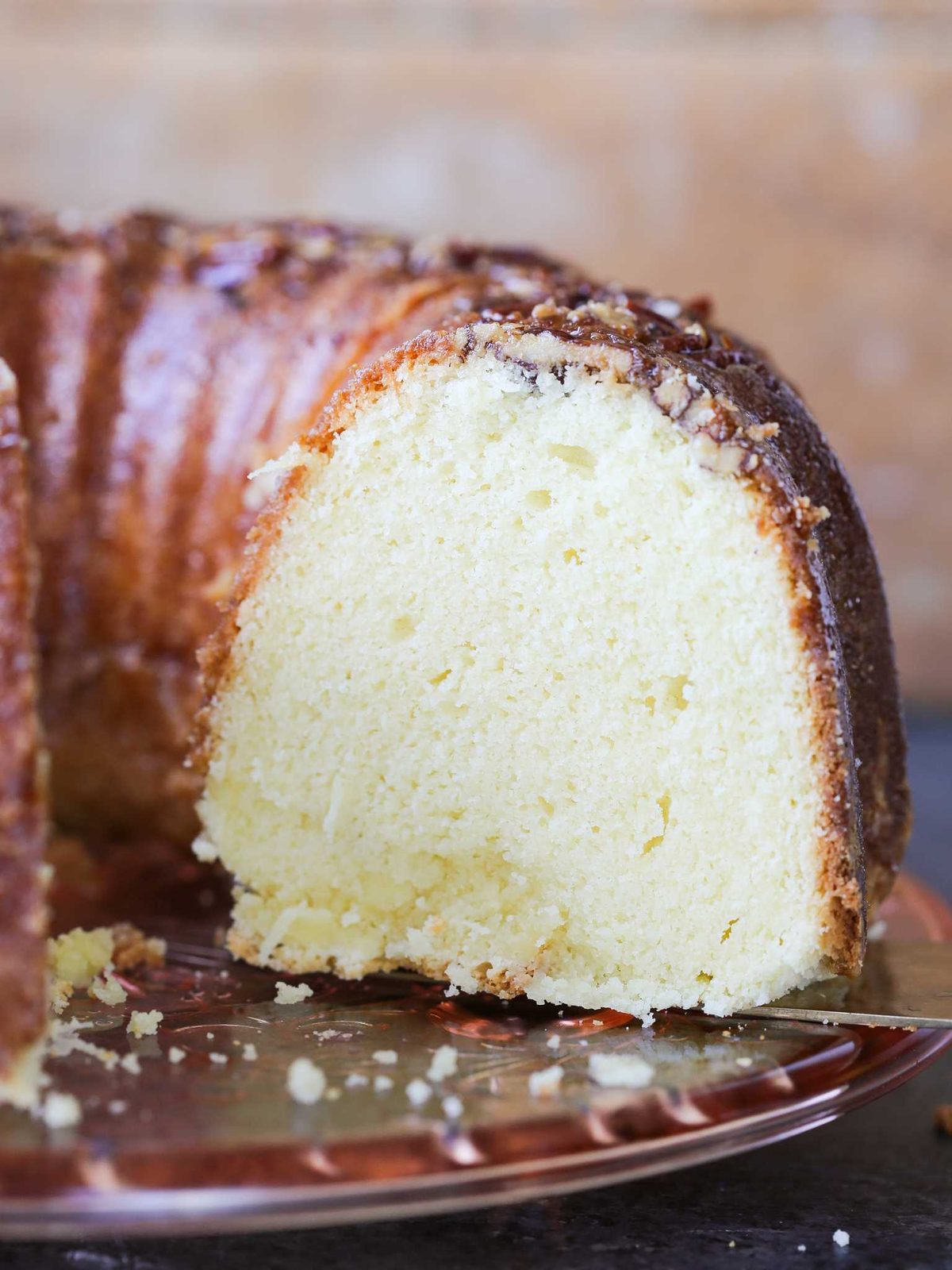 Bacardi Rum Cake Baked Until the Center Springs Back