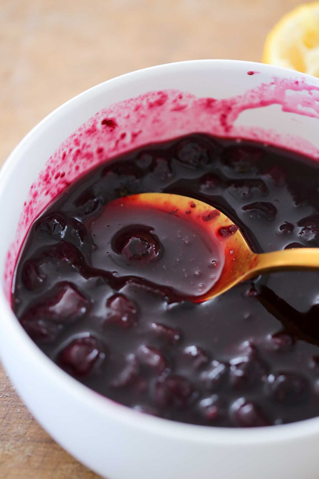 Blueberry Coulis for the Dessert Plate