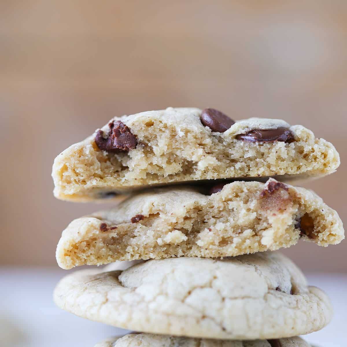 Brown Butter Chocolate Chip Cookies Baked Until the Edges Set