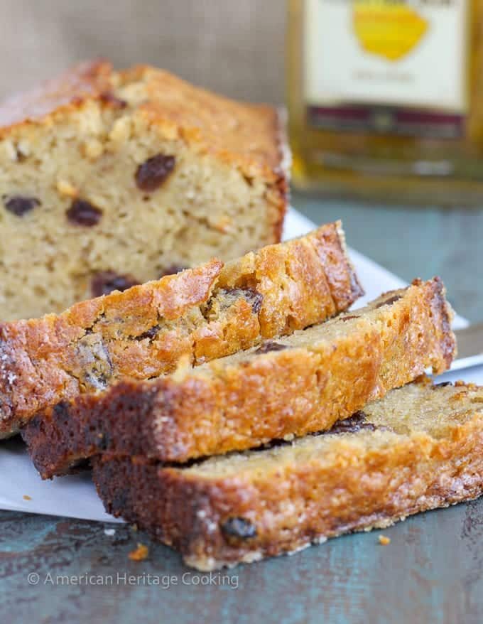 Brown Butter Rum Raisin Banana Bread with a Steady Rise