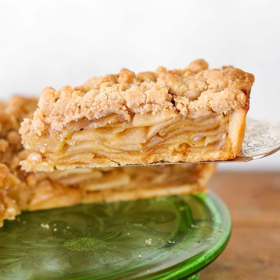 Caramel Apple Tart Rested Before Slicing