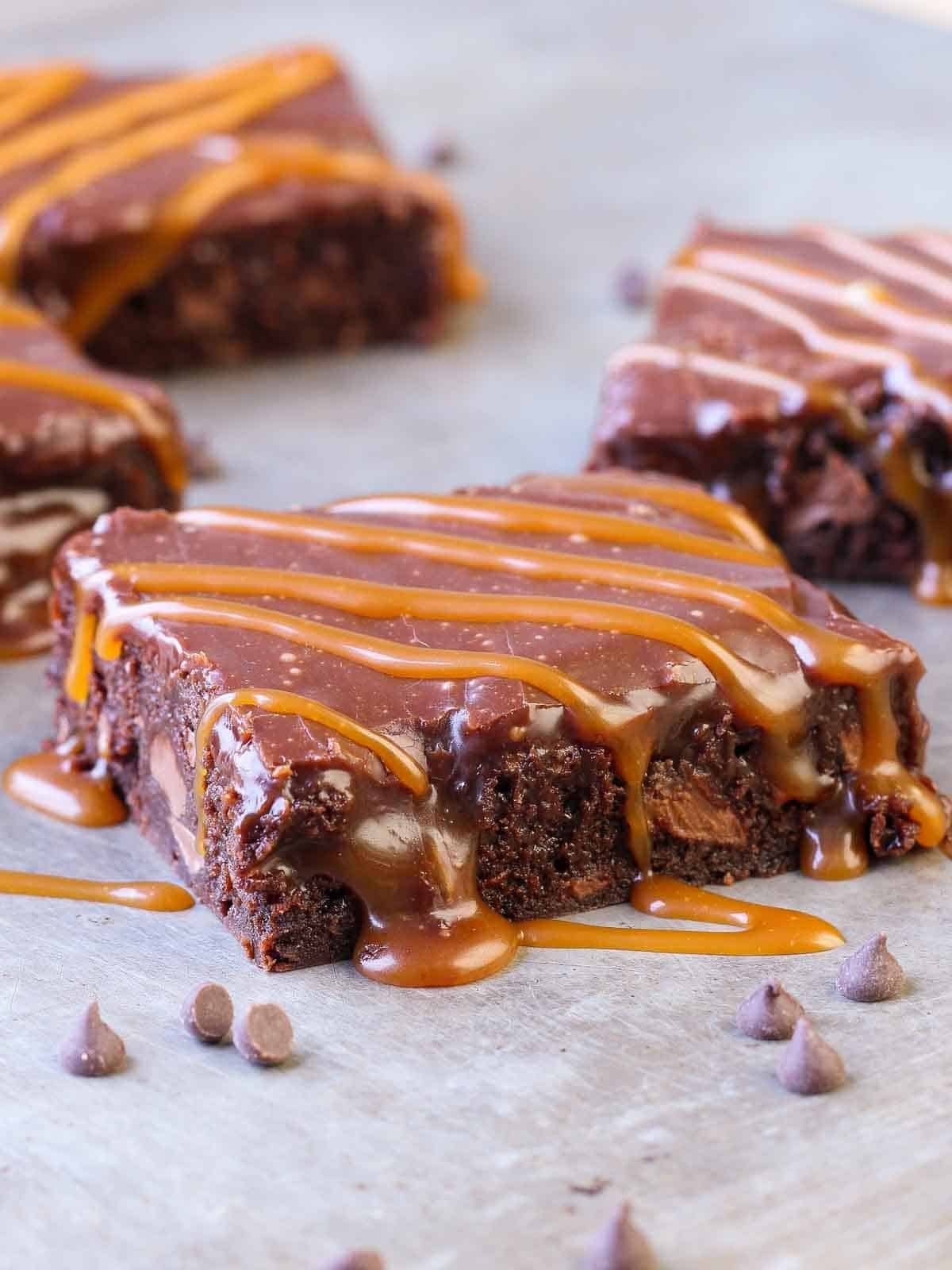 Caramel Brownie with a Fudgy Middle