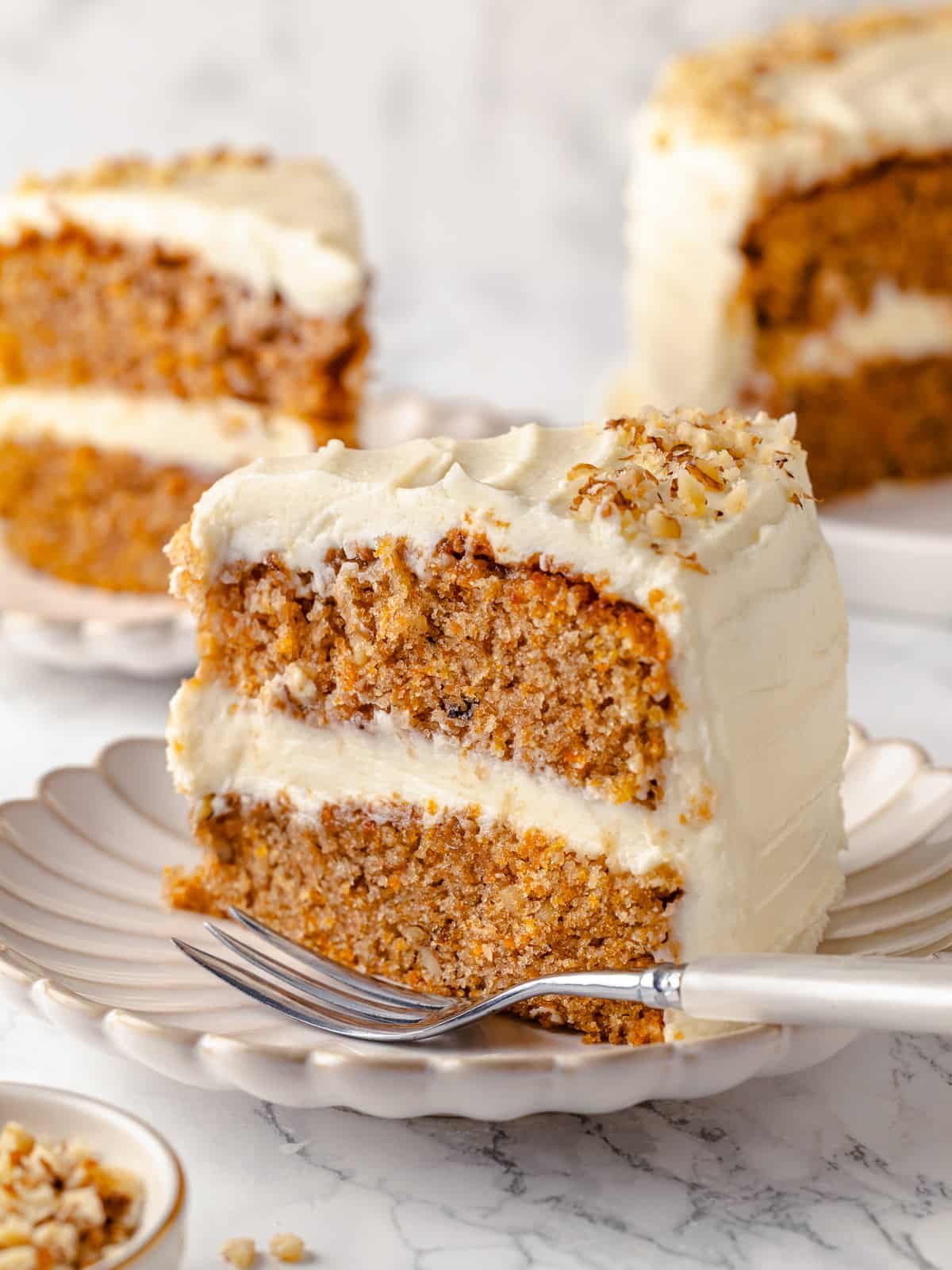 Carrot Cake Baked Until the Center Springs Back