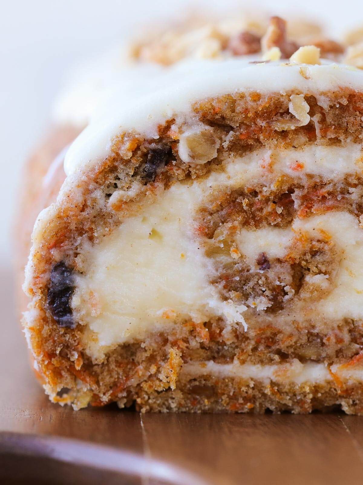Carrot Cake Roll Baked Until the Center Springs Back