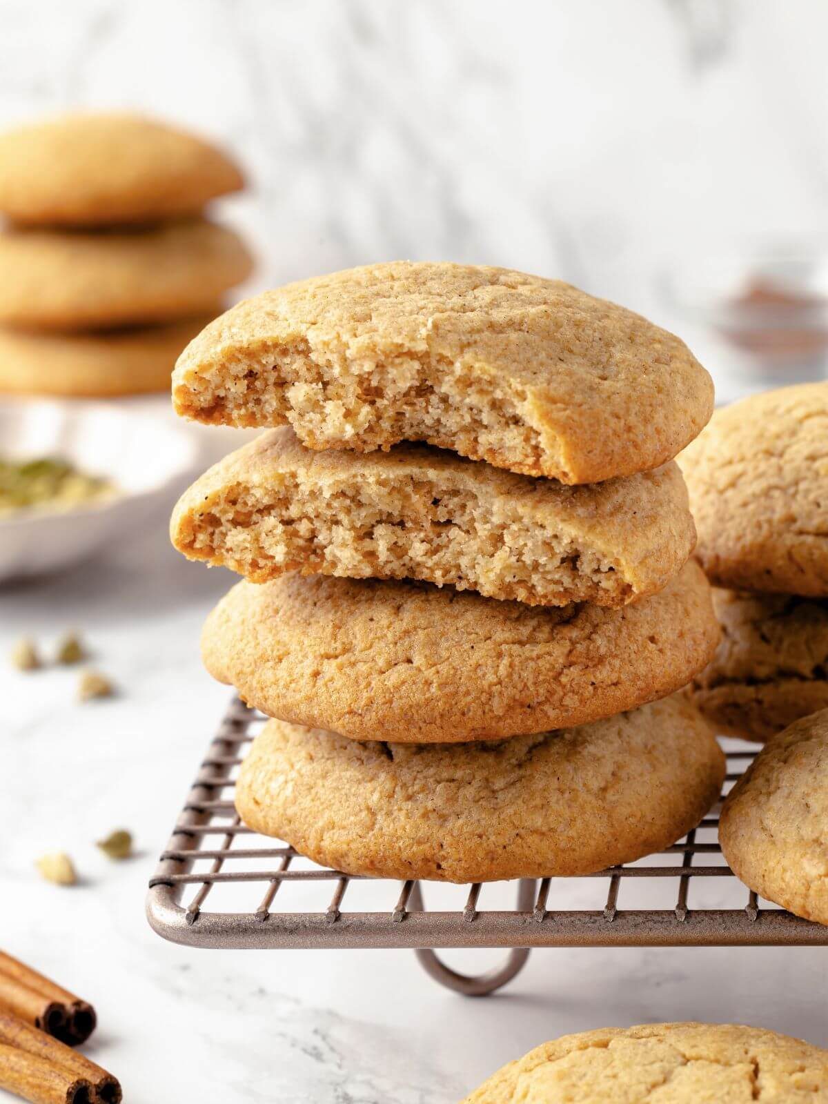 Chai Sugar Cookies with a Soft Middle
