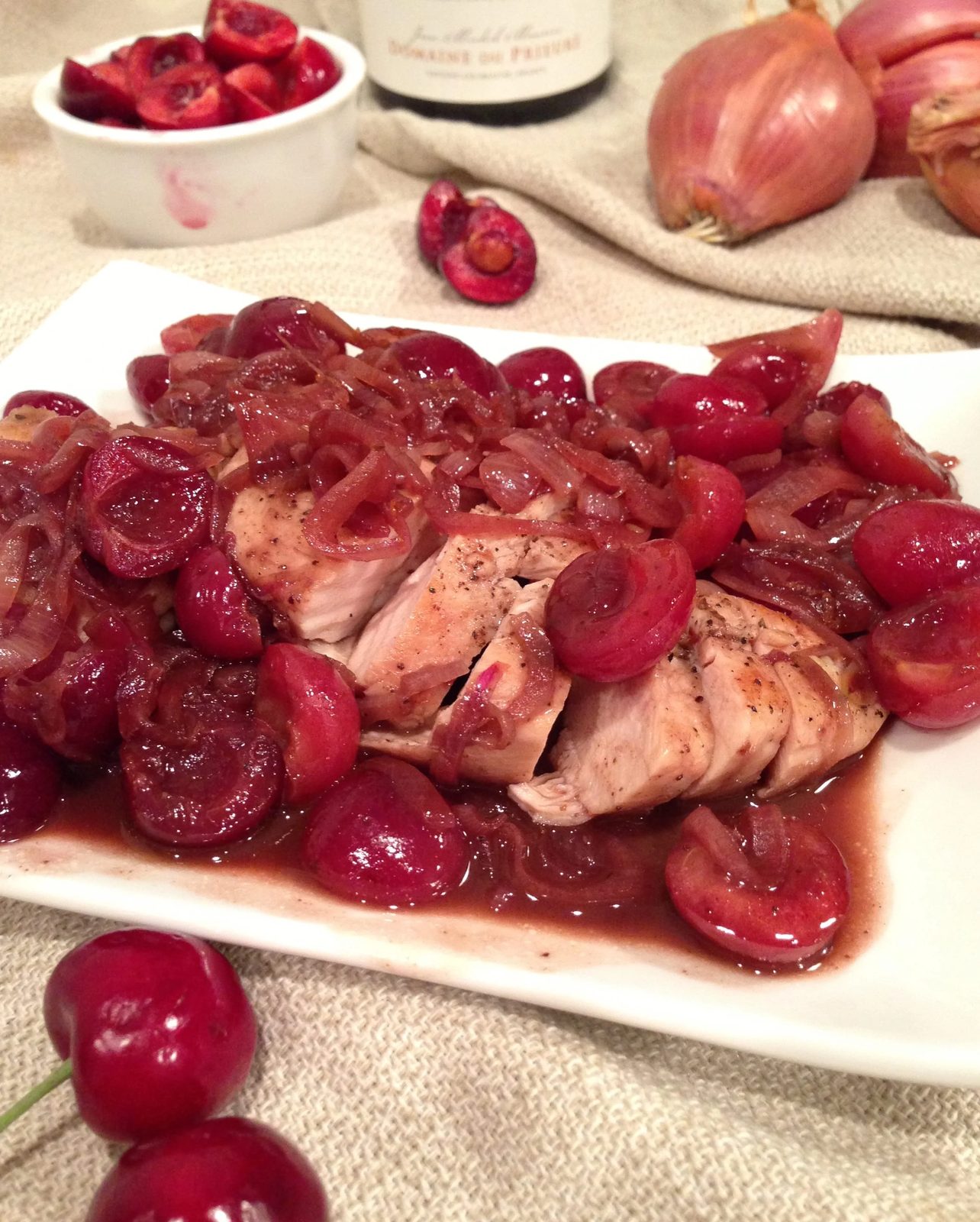Chicken in Cherry Wine Sauce for a Weeknight Skillet