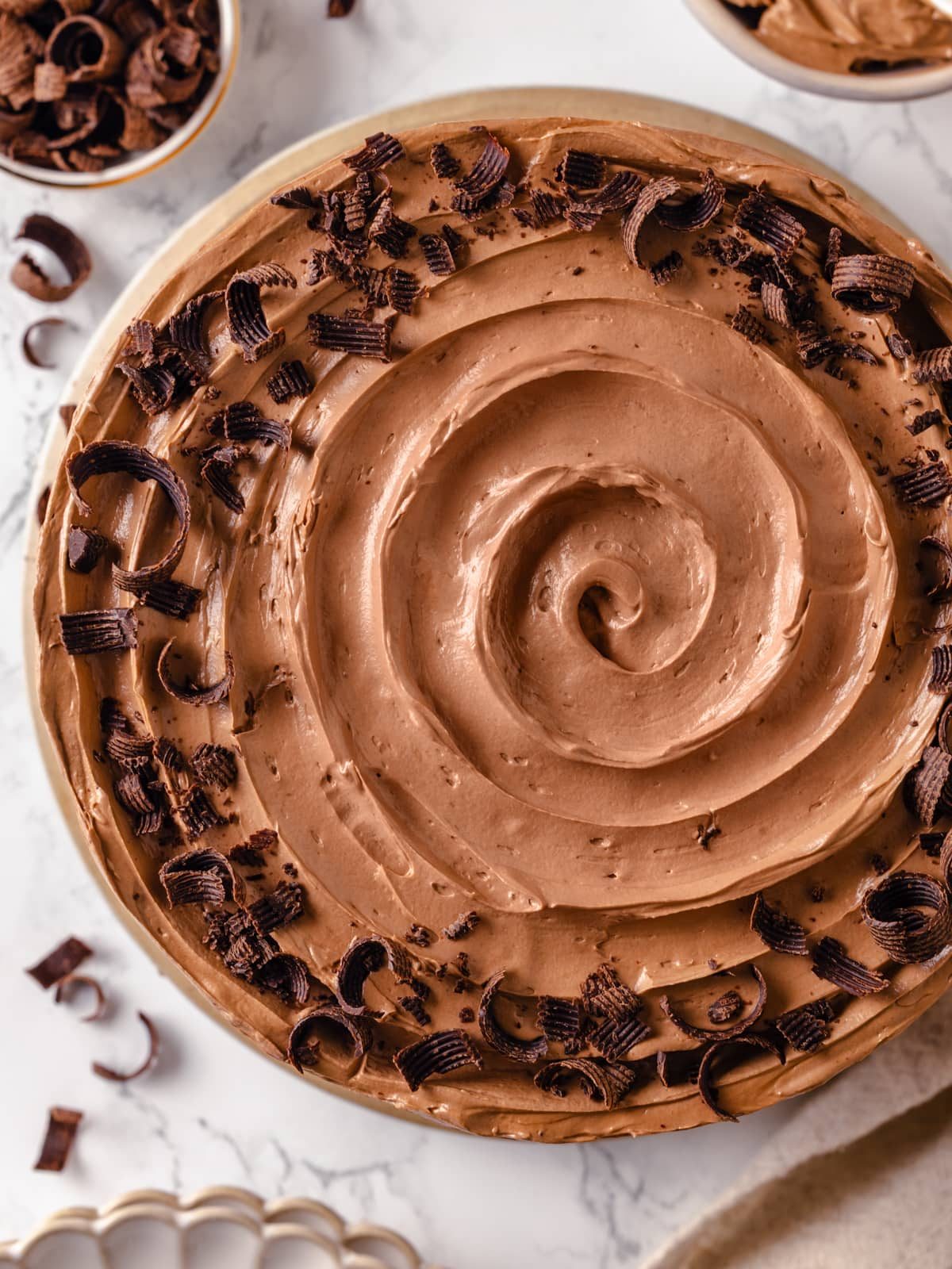 Chocolate Swiss Meringue Buttercream Whipped for Cakes