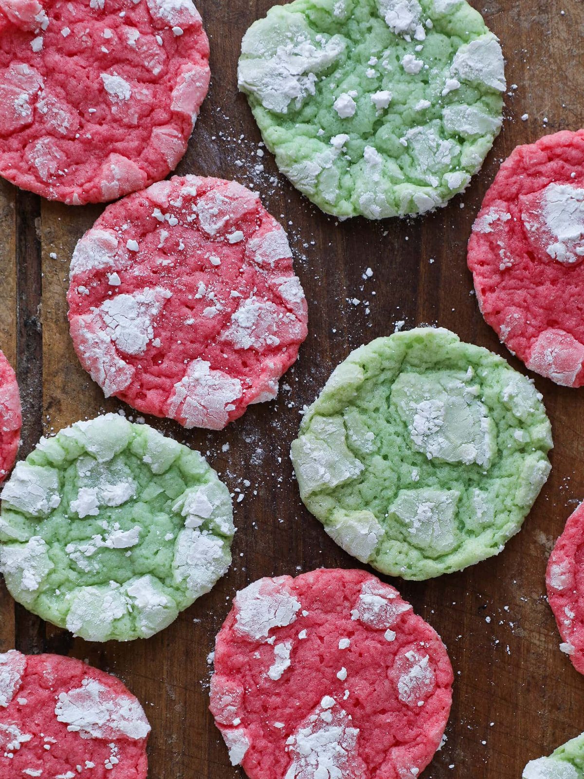 Christmas Crinkle Cookies with a Soft Middle