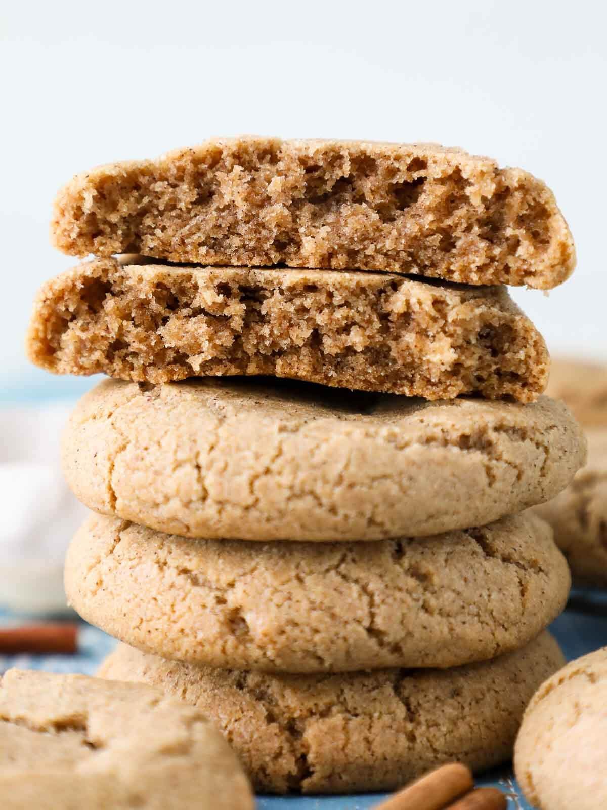 Cinnamon Sugar Cookies Baked Until the Edges Set