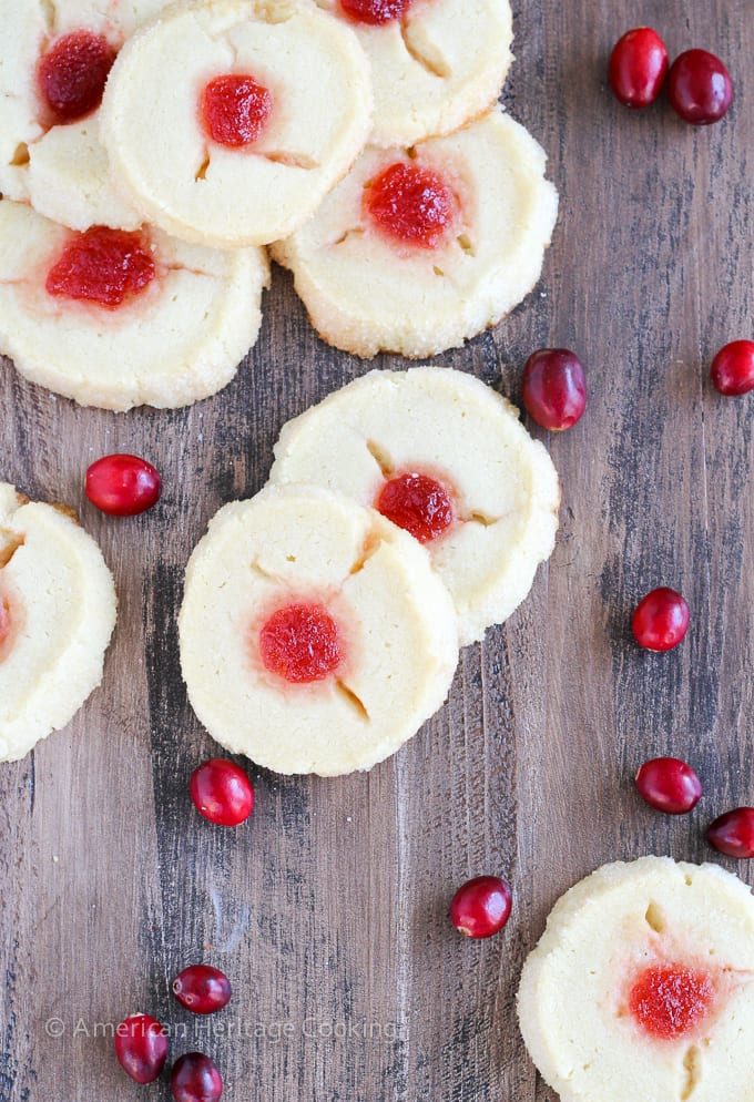 Cranberry Thumbprint Cookies with a Soft Middle