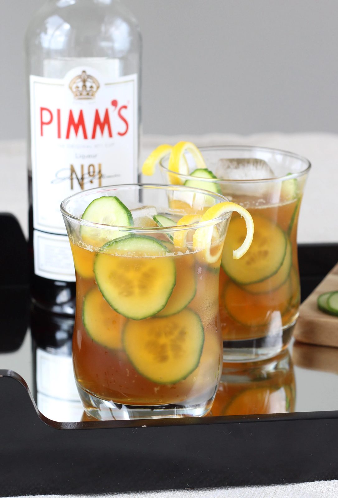 Cucumber Pimms Cup with a Clear Method