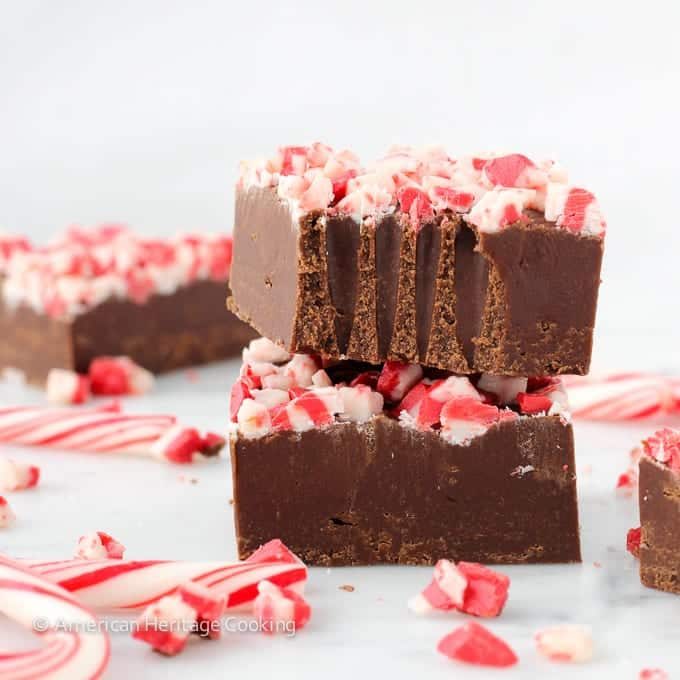 Dark Chocolate Peppermint Fudge with a Clear Method
