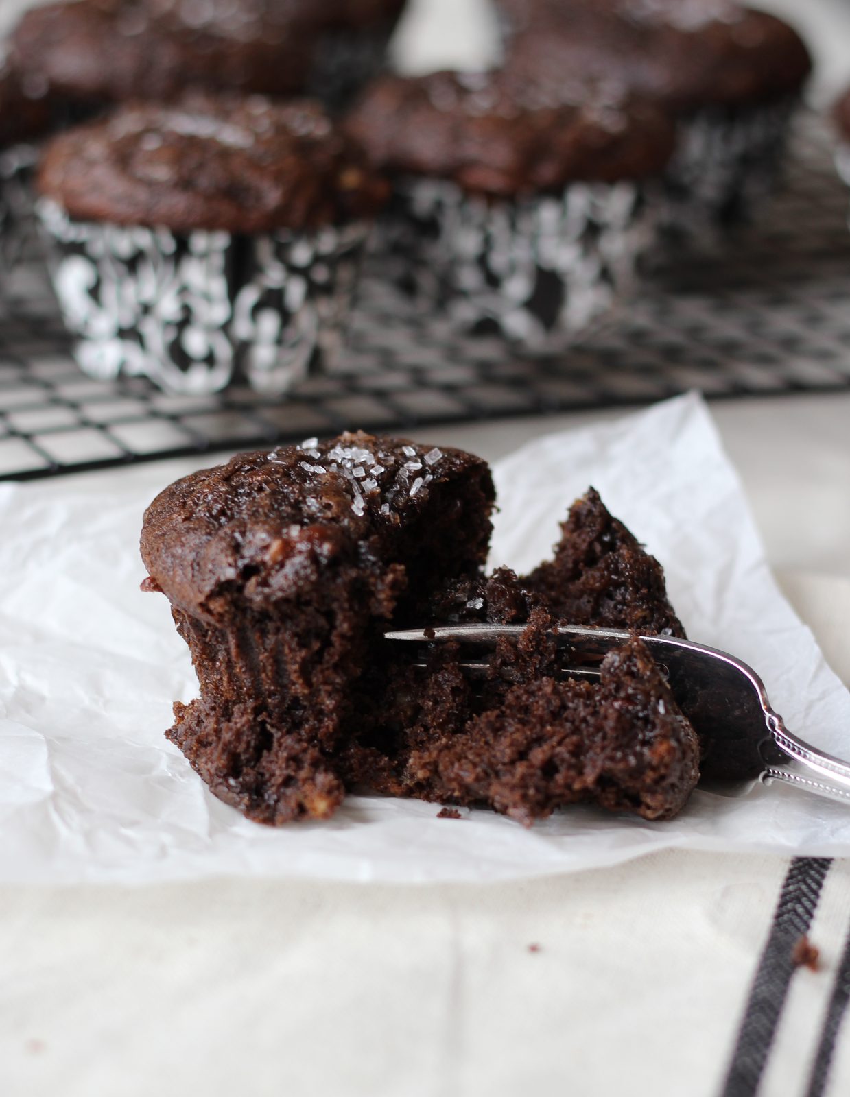 Double Chocolate Banana Muffins for a Morning Tin