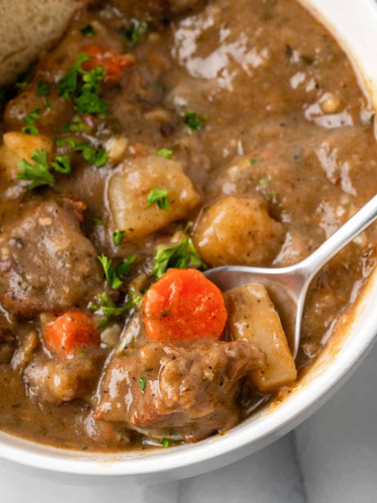 Dutch Oven Beef Stew for a Deep Pot