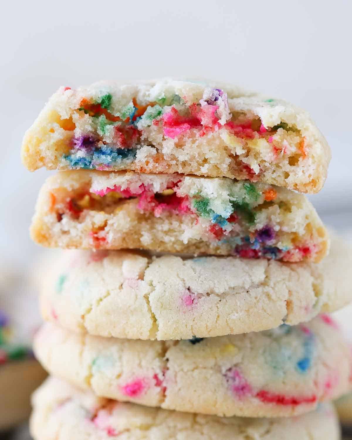 Funfetti Cookies Baked Until the Edges Set