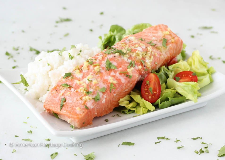 Ginger Lime Salmon with Coconut Rice for the Supper Table