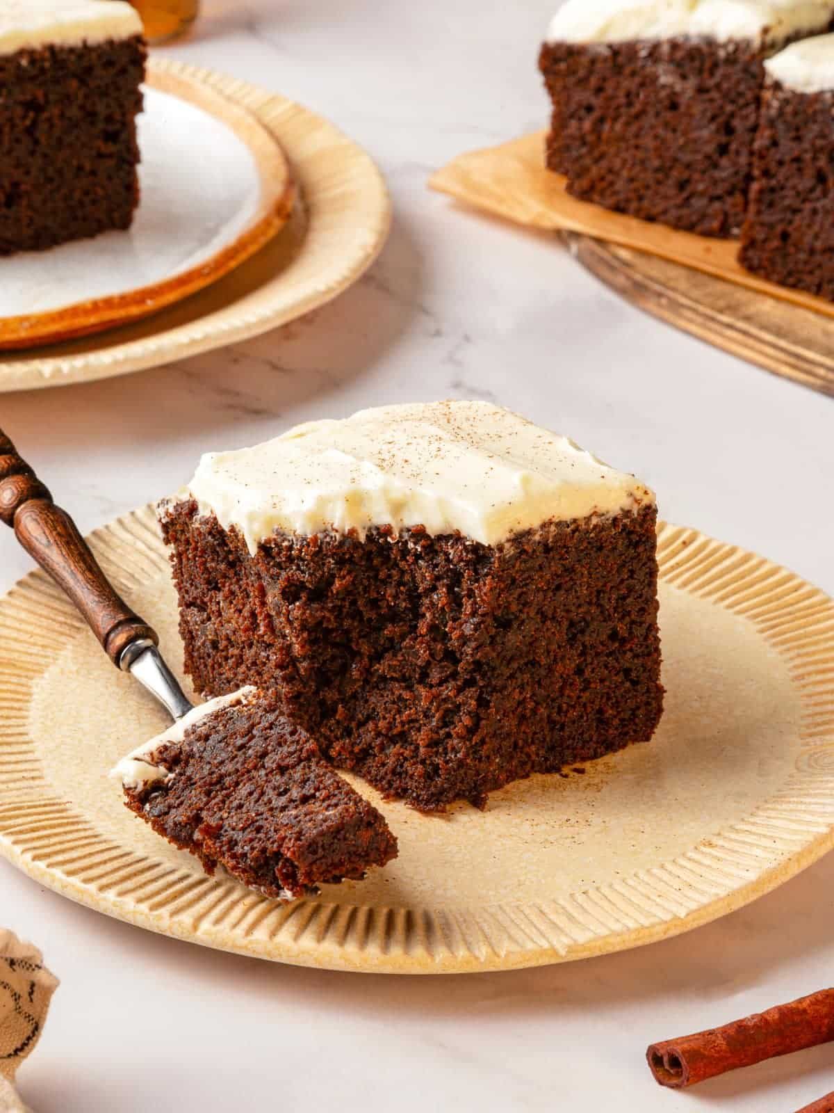 Gingerbread Cake Baked Until the Center Springs Back
