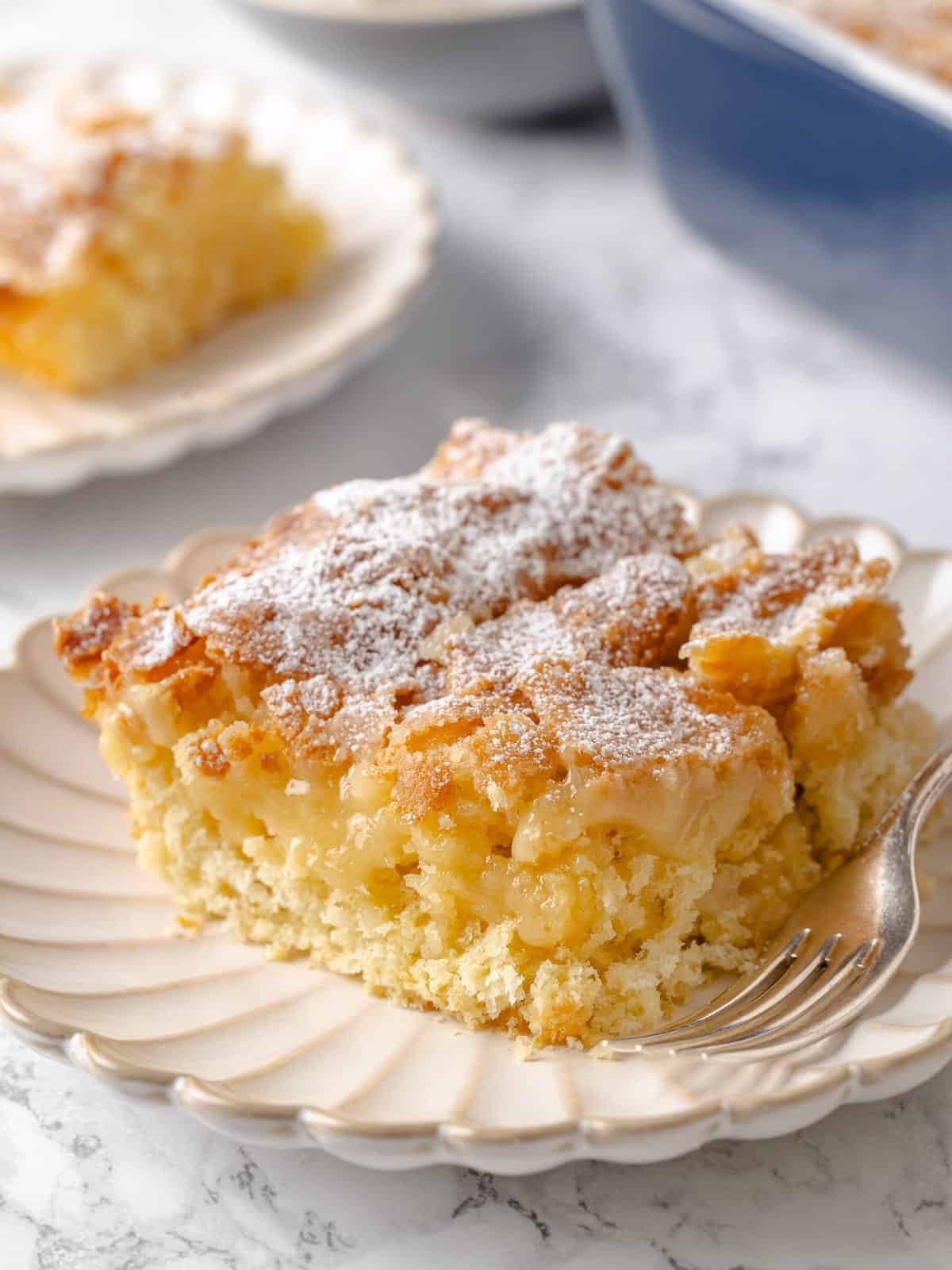 Gooey Butter Cake Baked Until the Center Springs Back