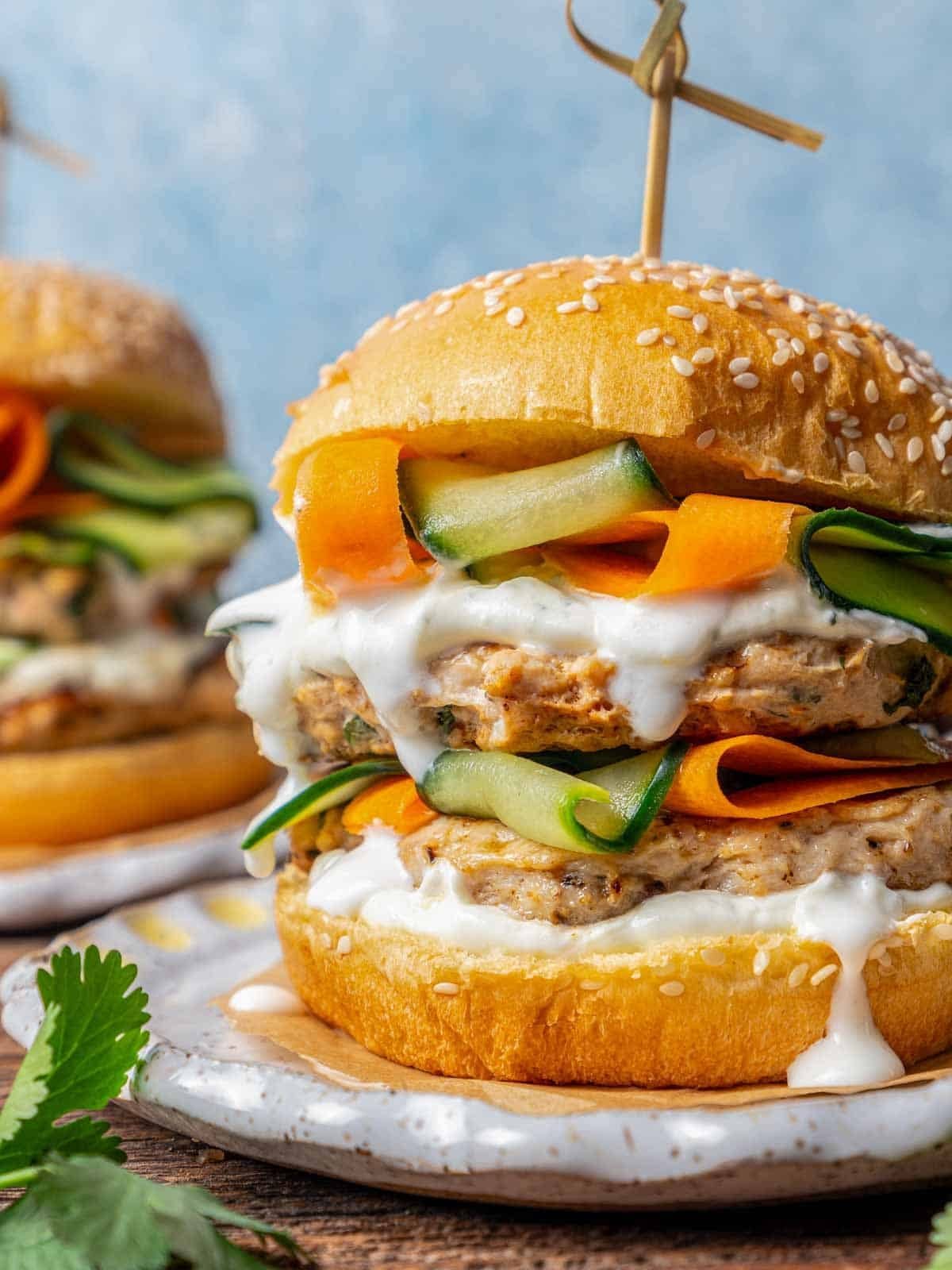 Ground Chicken Burgers Cooked Through