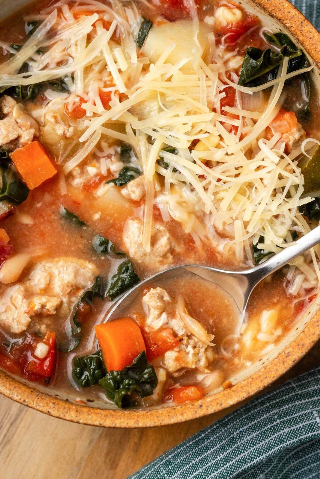 Ground Turkey Soup Simmered for the Bowl