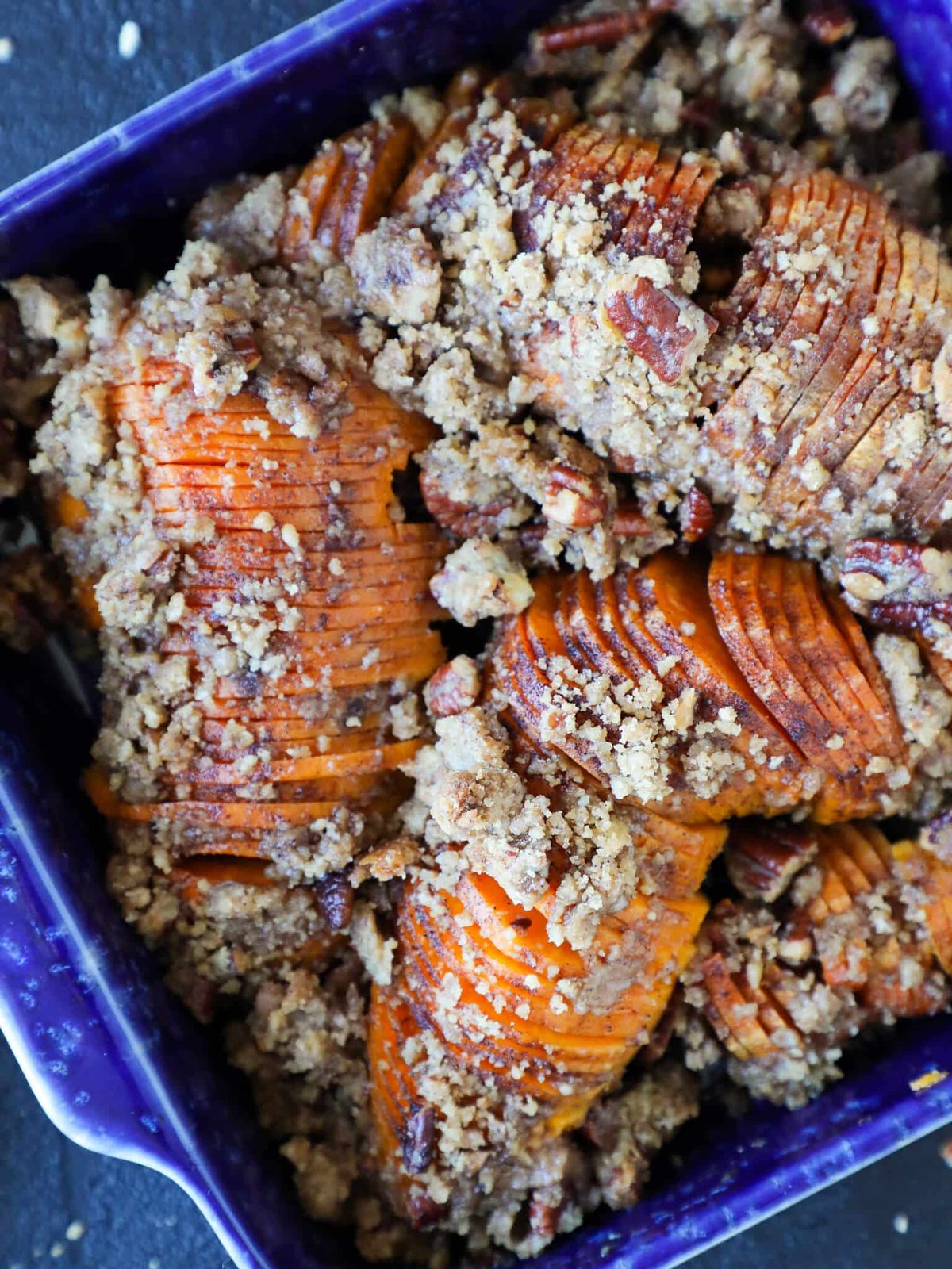 Hasselback Sweet Potato Casserole for the Sharing Bowl
