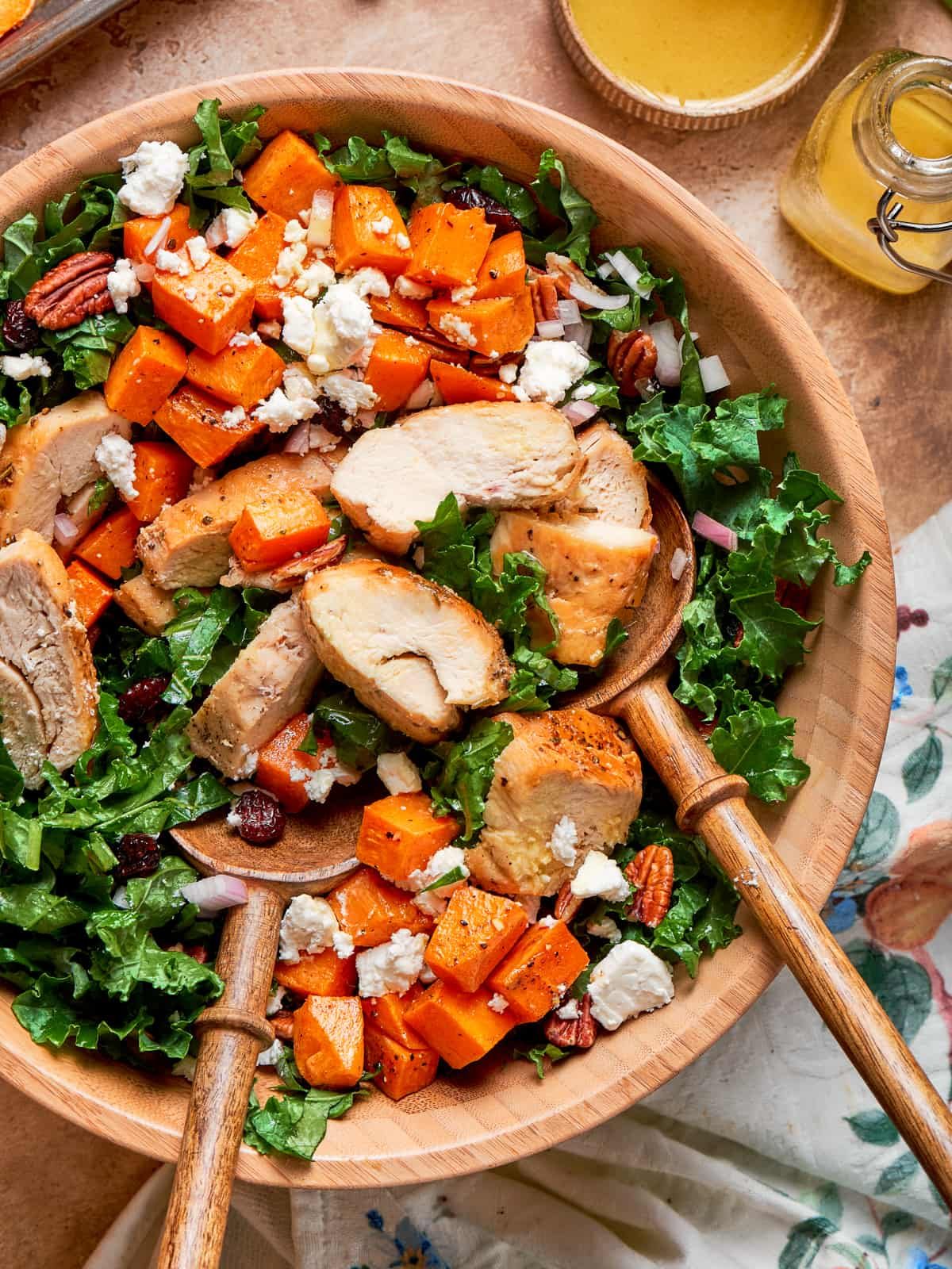 Kale Sweet Potato Salad for a Bright Plate