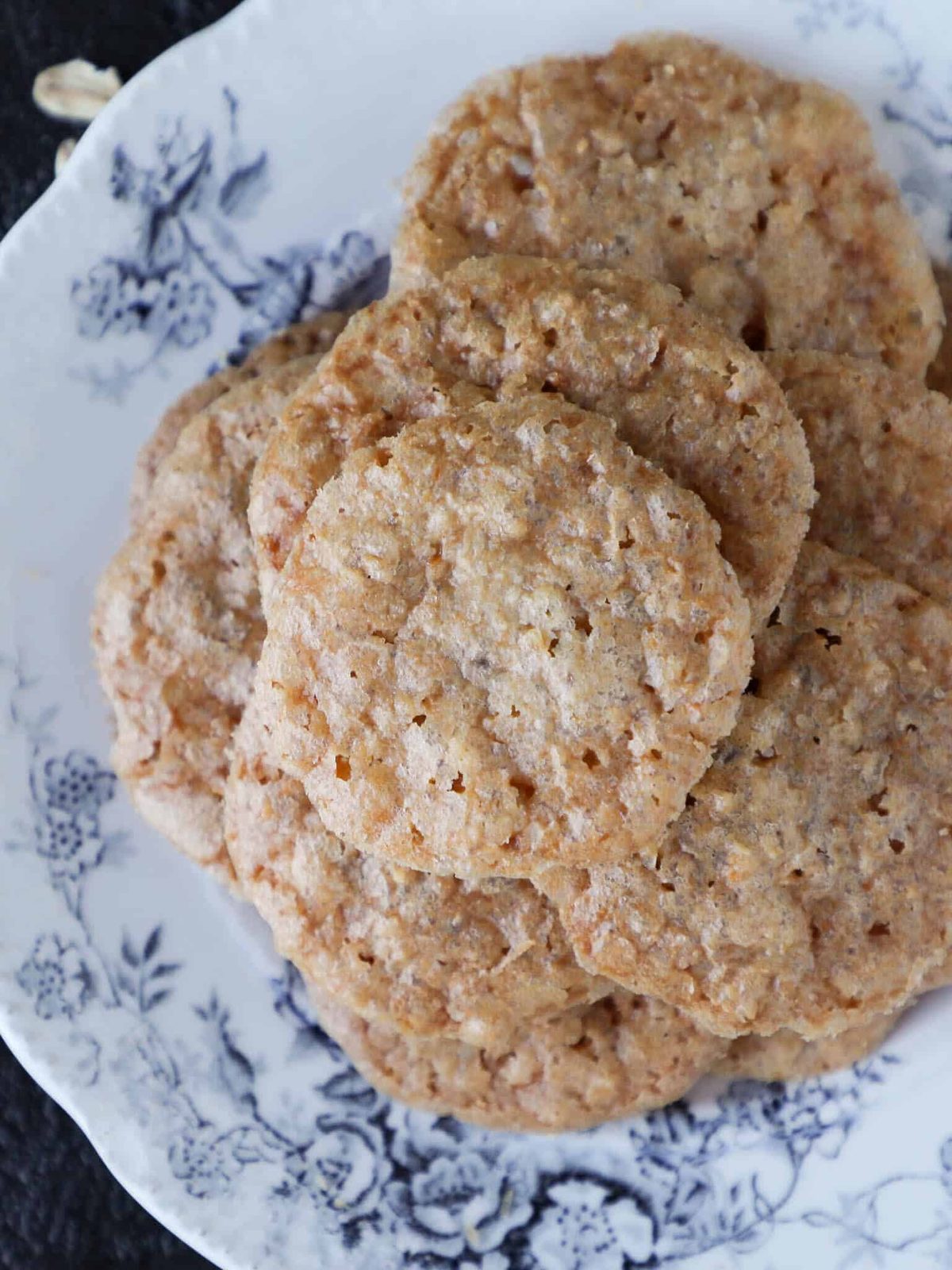 Lace Cookies Baked Until the Edges Set