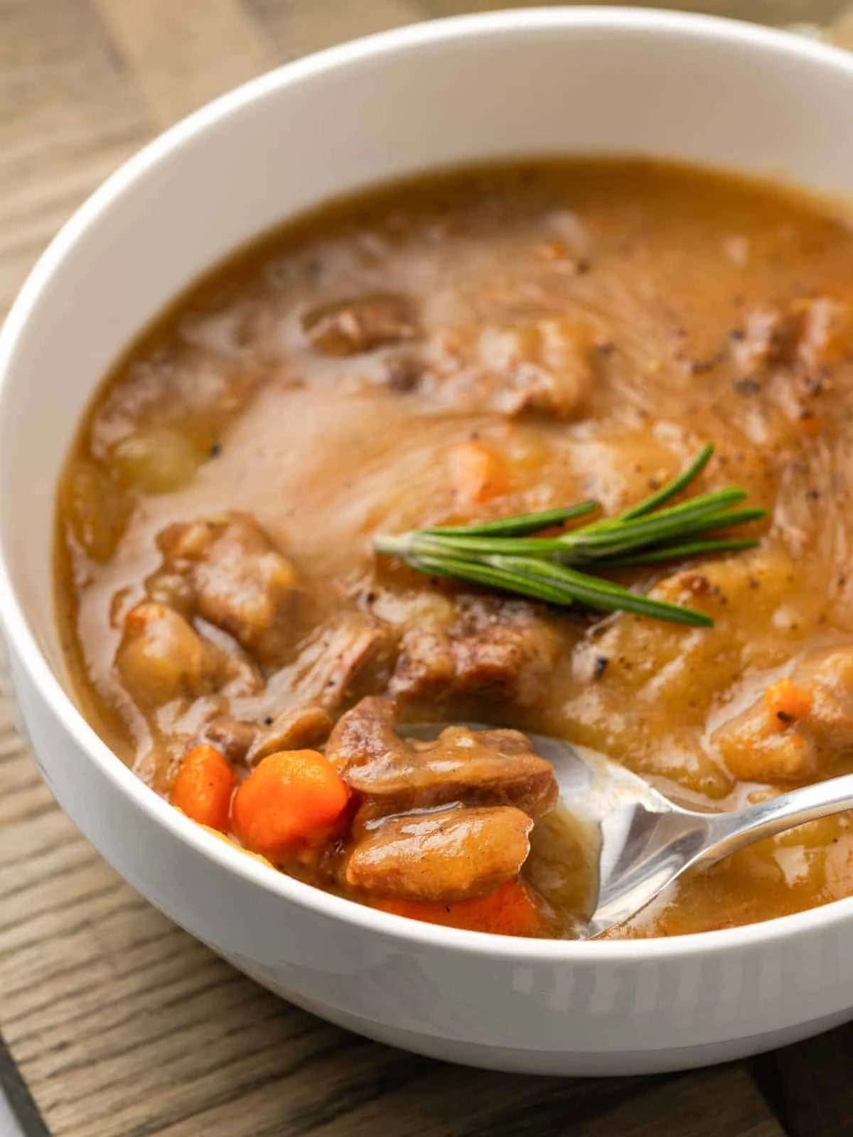 Lamb Stew Simmered Until Tender
