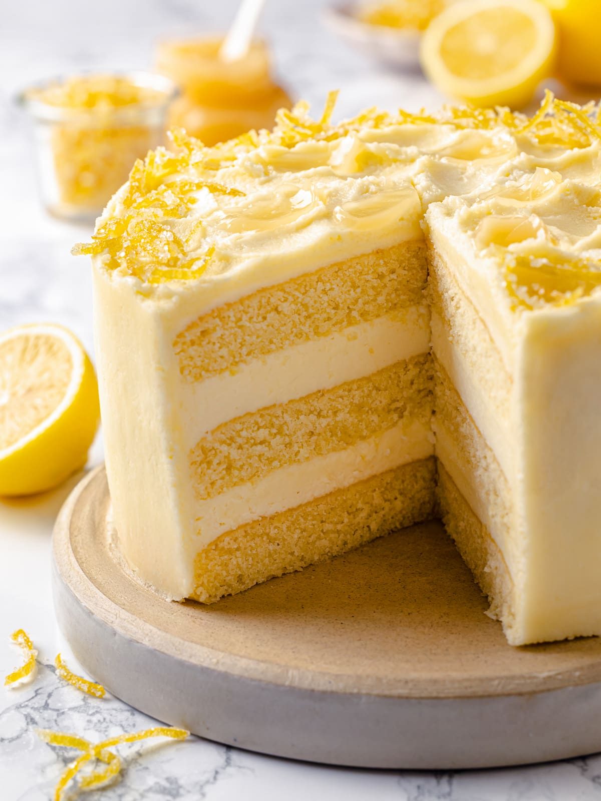 Lemon Cake Baked Until the Center Springs Back