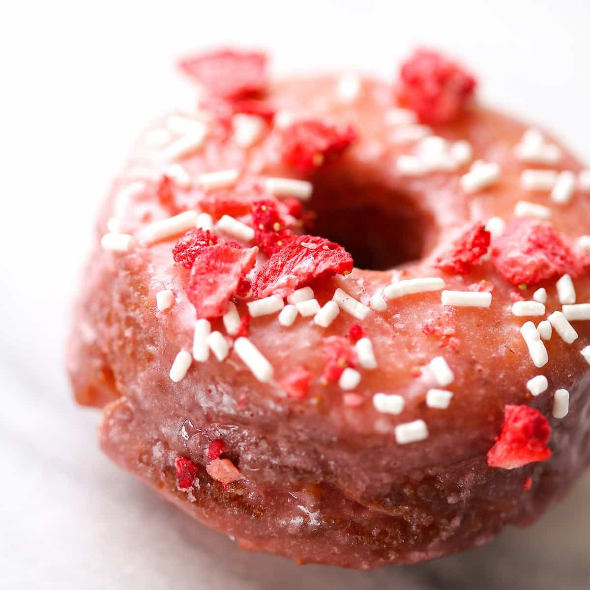 Lemon Cake Donuts Baked Until the Center Springs Back