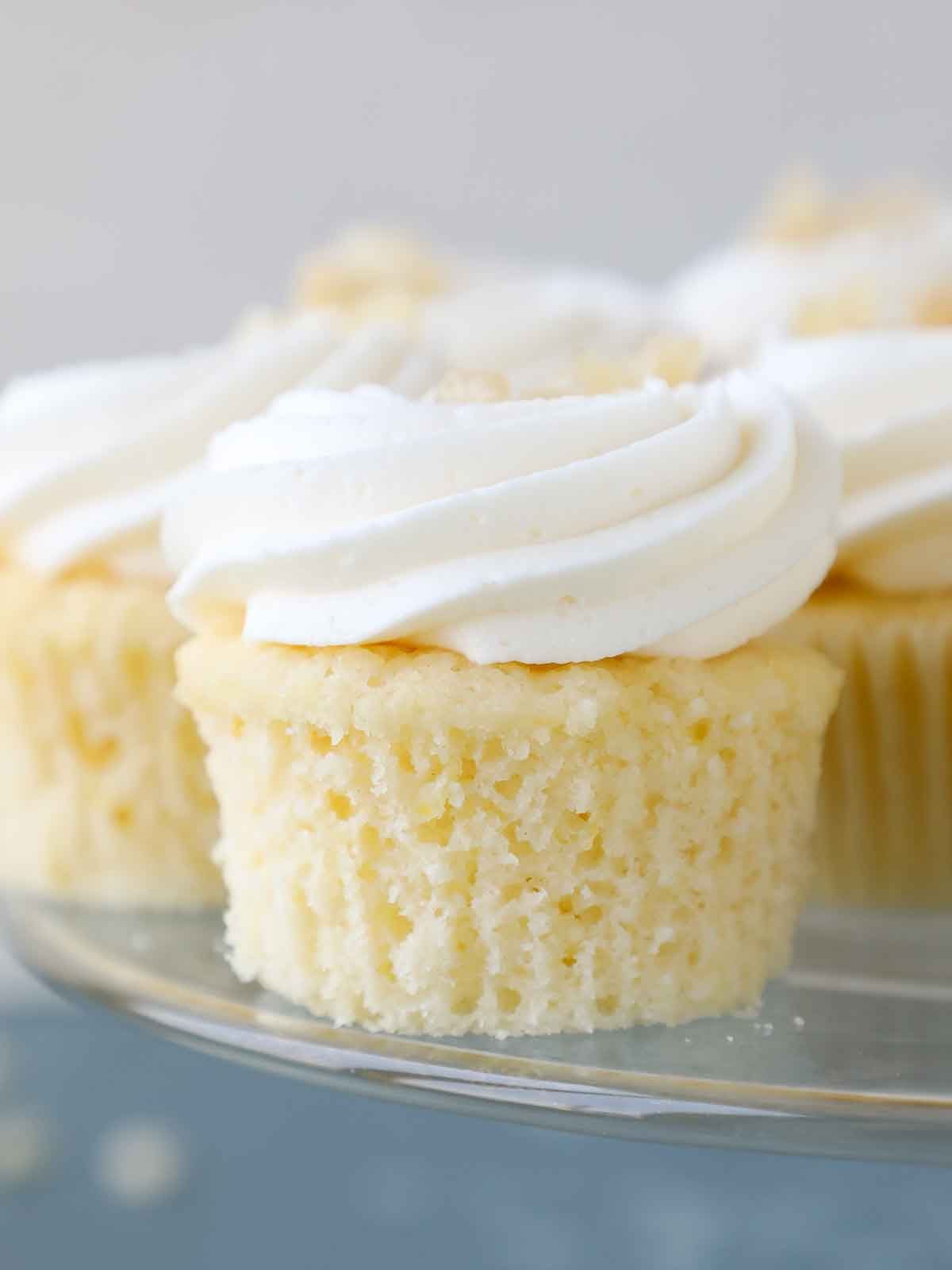 Lemon Cupcakes with a Tall Crown