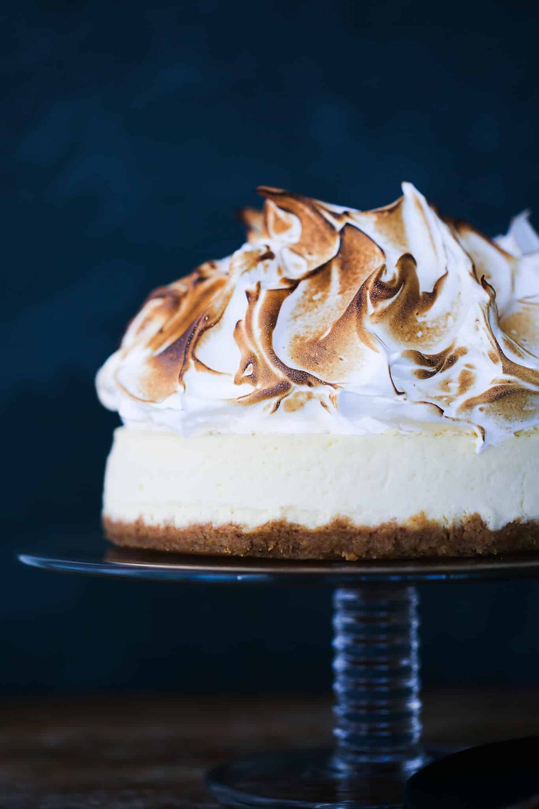 Lemon Meringue Cheesecake Baked Until the Center Springs Back