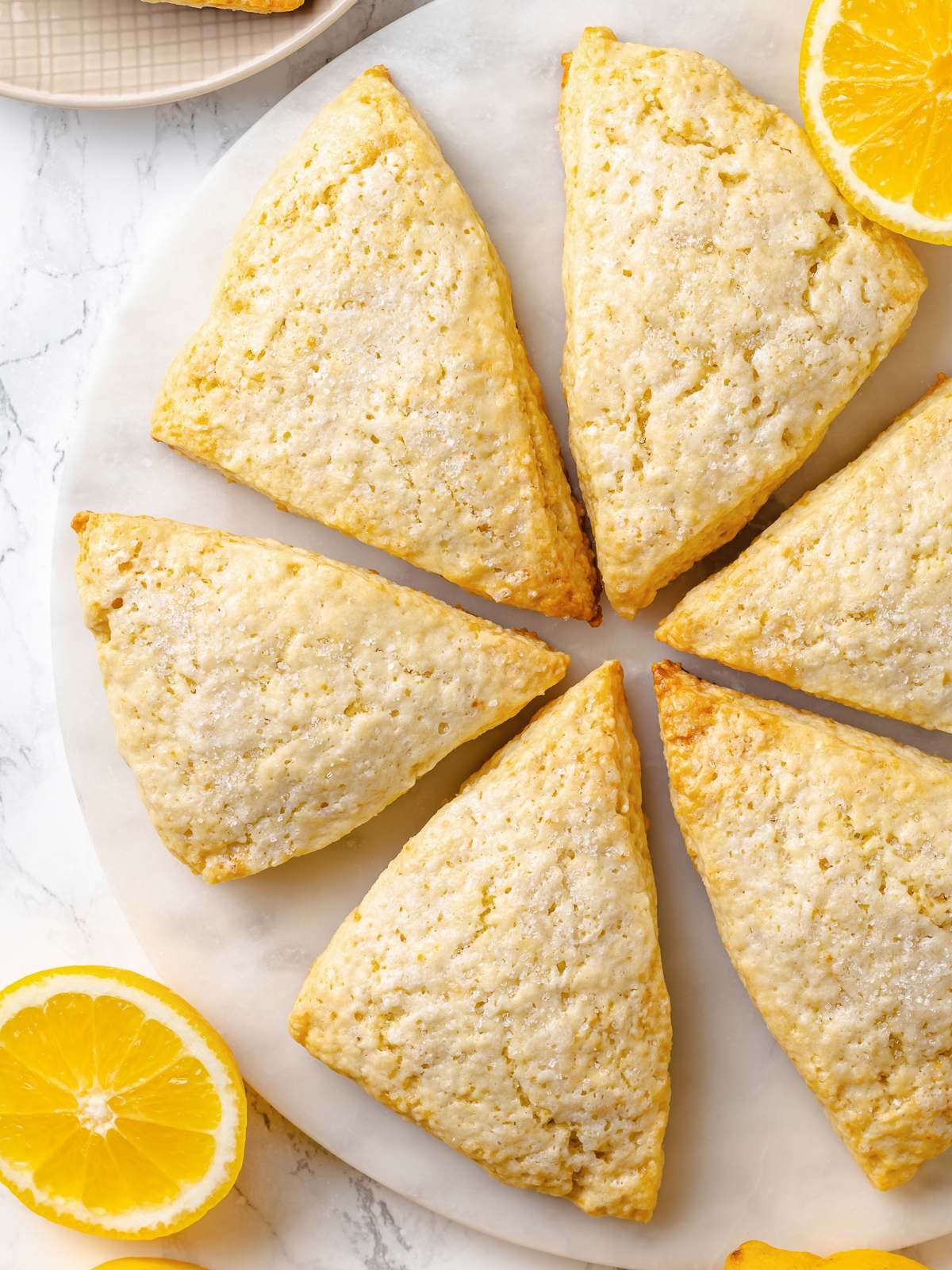 Lemon Scones for a Morning Plate