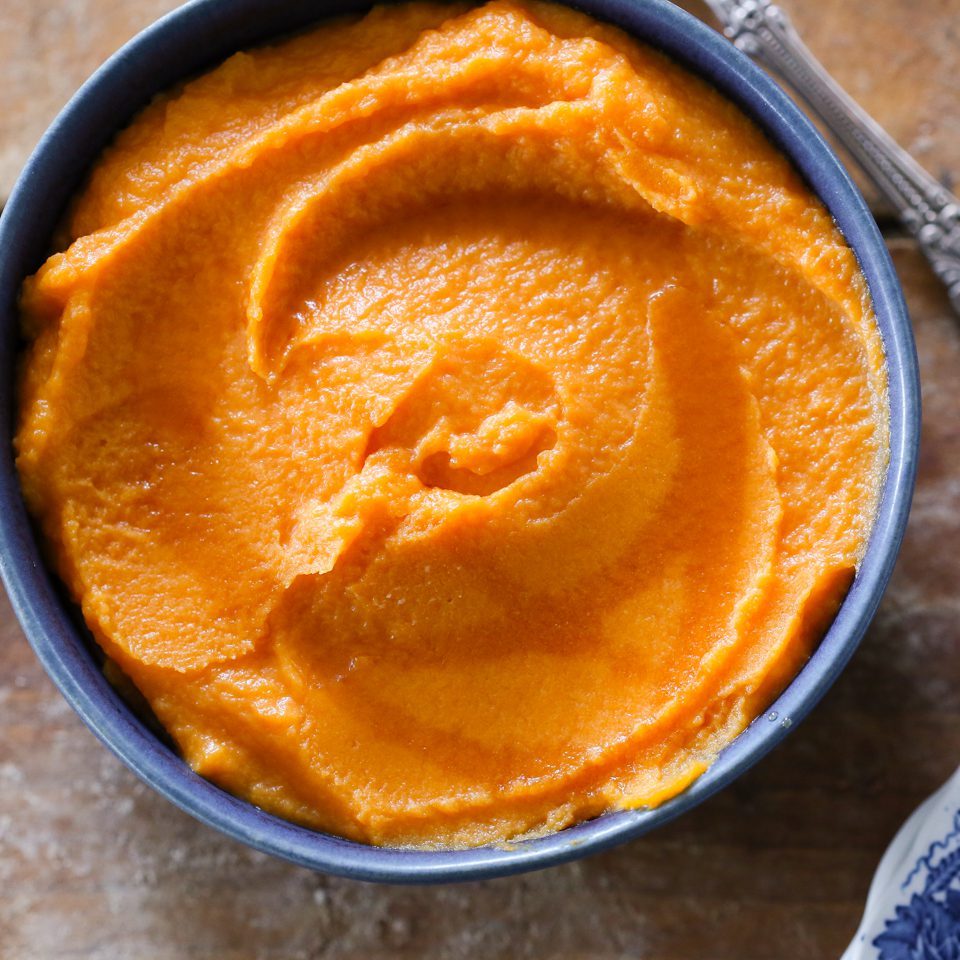 Maple Mashed Sweet Potatoes for the Sharing Bowl
