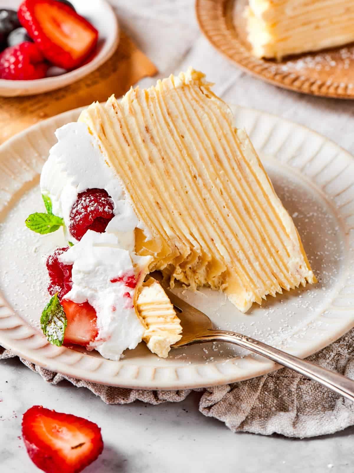 Mille Crepe Cake with a Soft Crumb