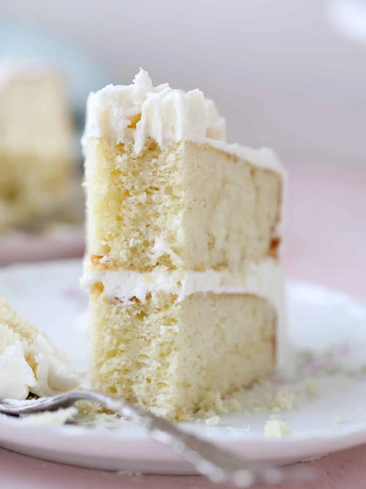 Moist Vanilla Cake Baked Until the Center Springs Back