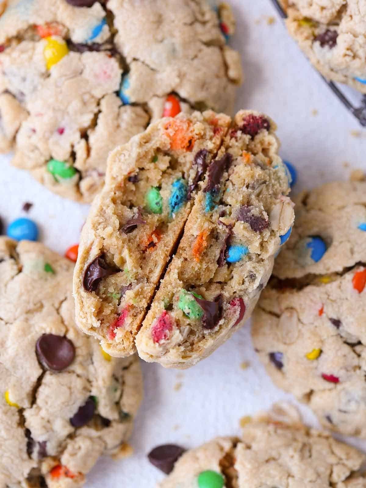 Monster Cookie Baked Until the Edges Set