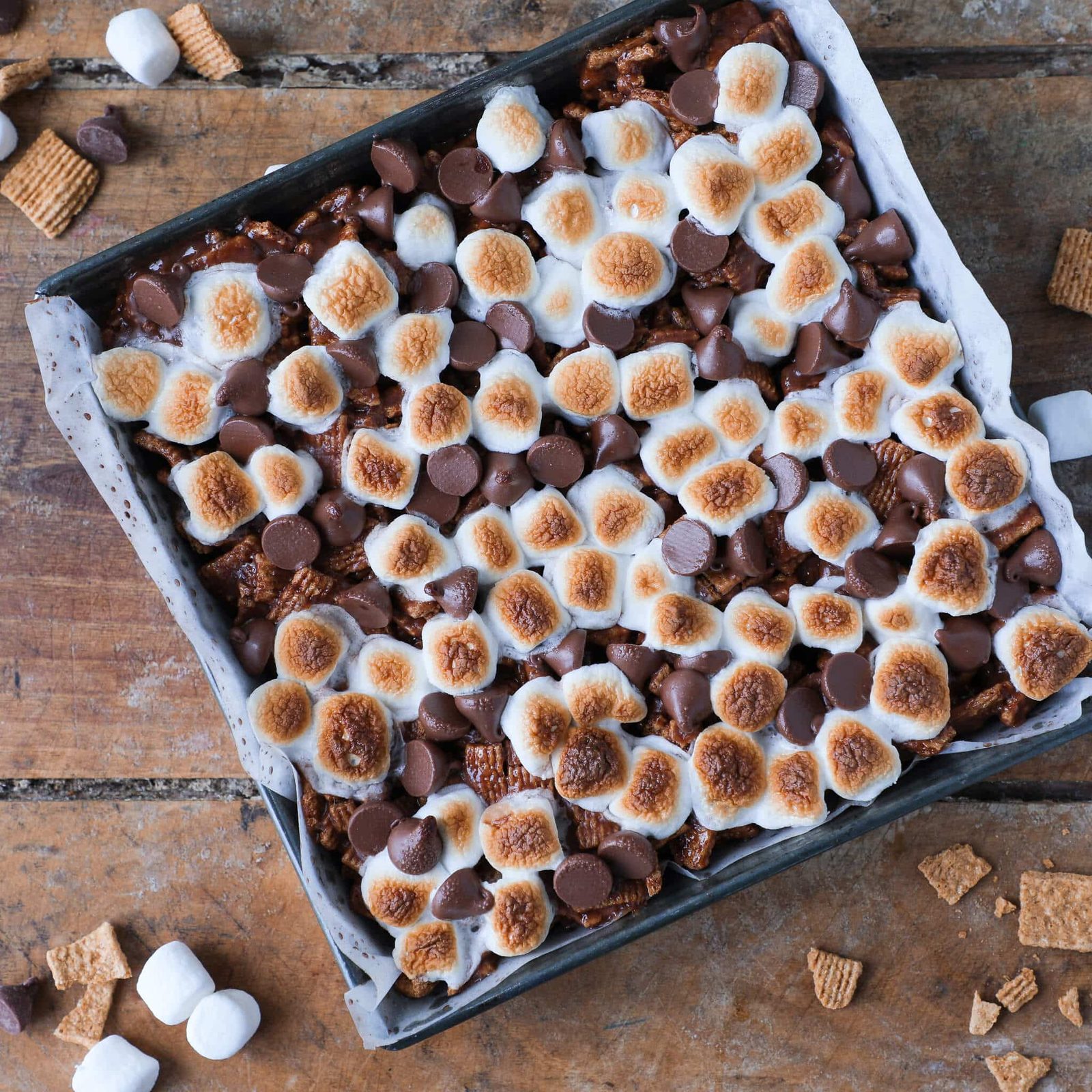 No Bake Golden Graham Smores Bars after Supper