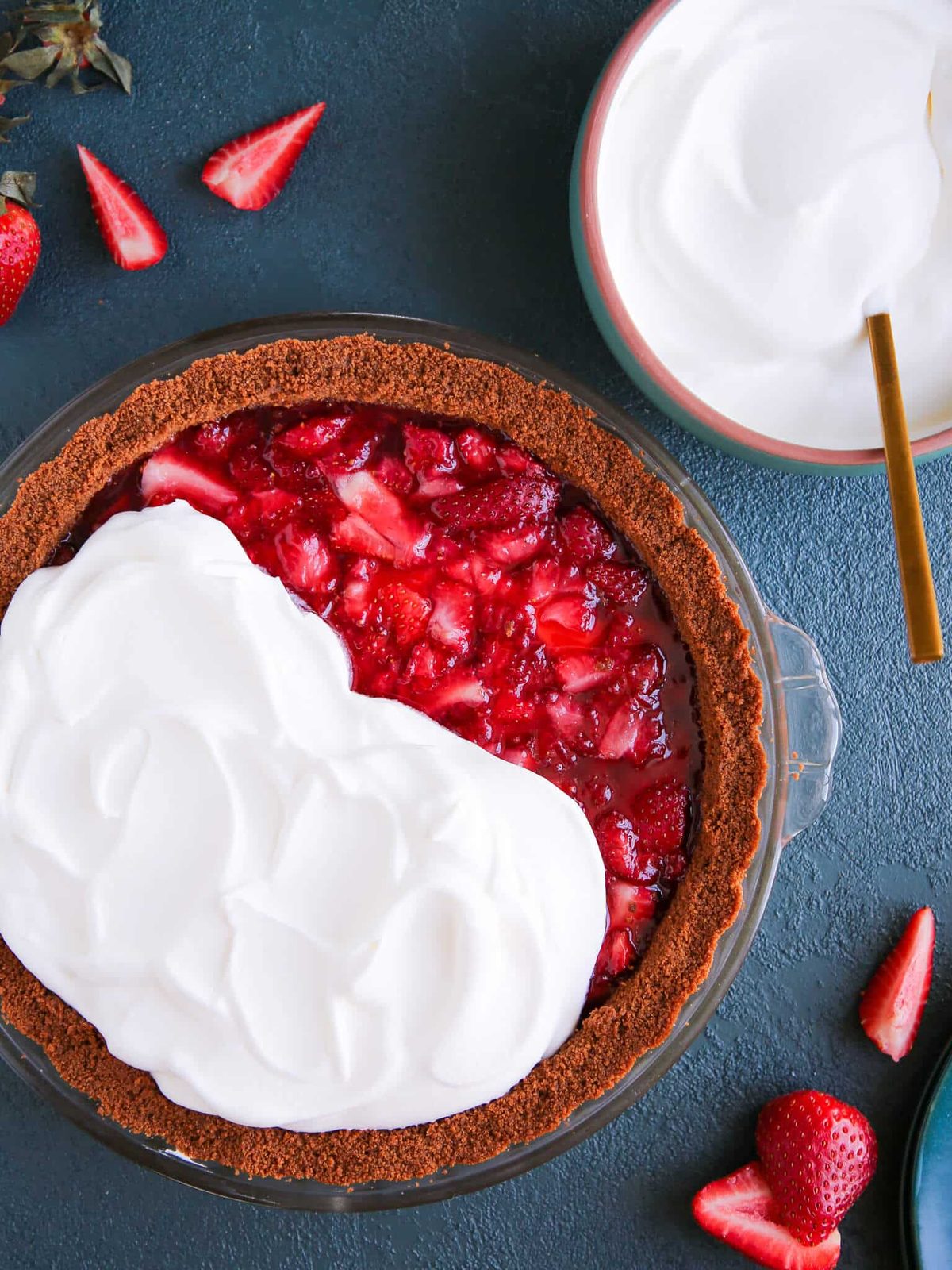 No Bake Strawberry Pie in a Pastry Shell