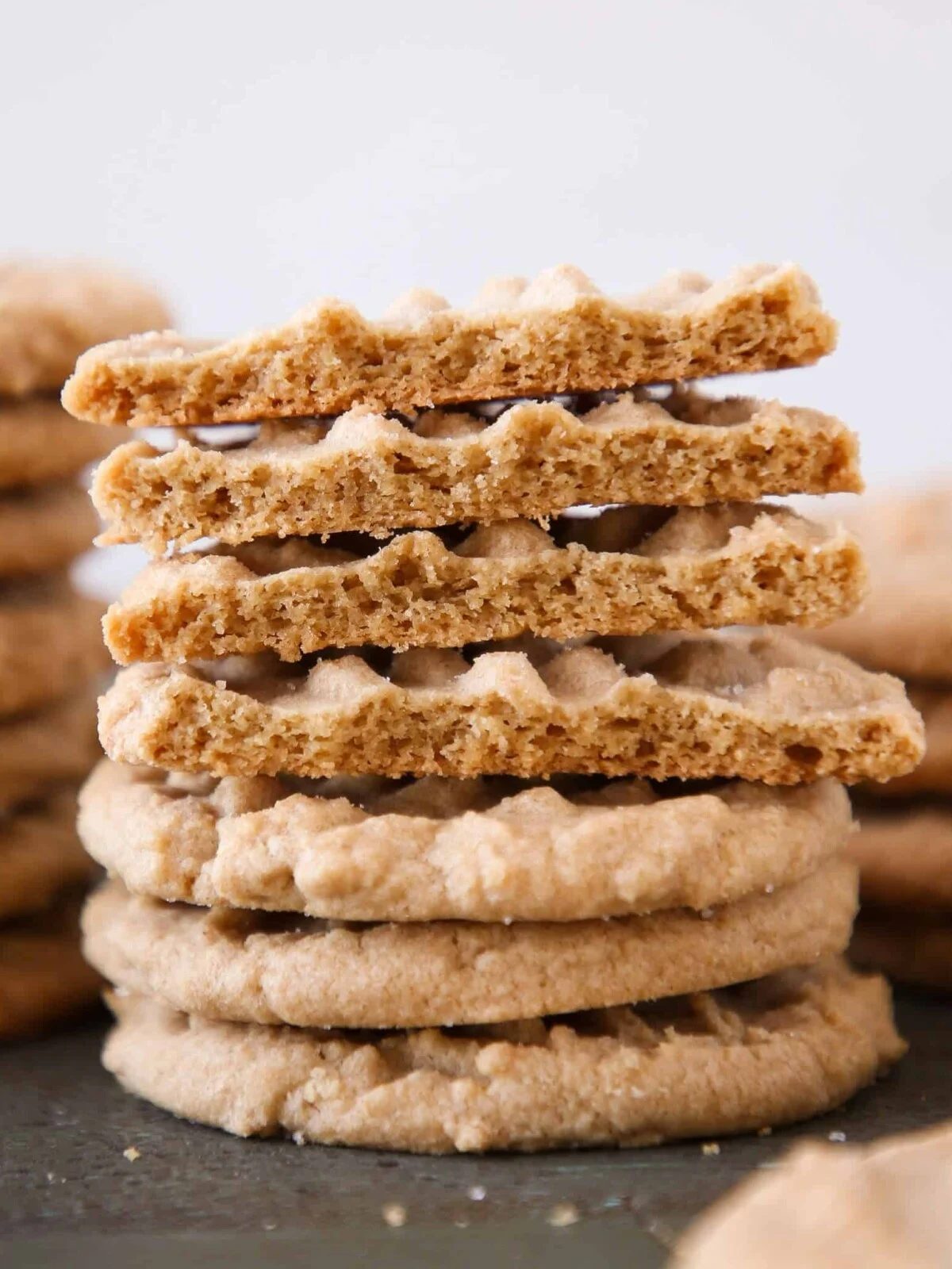 Old Fashioned Peanut Butter Cookies Baked Until the Edges Set