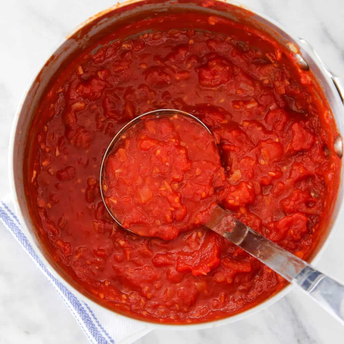 Pasta Sauce Simmered Until Spoonable