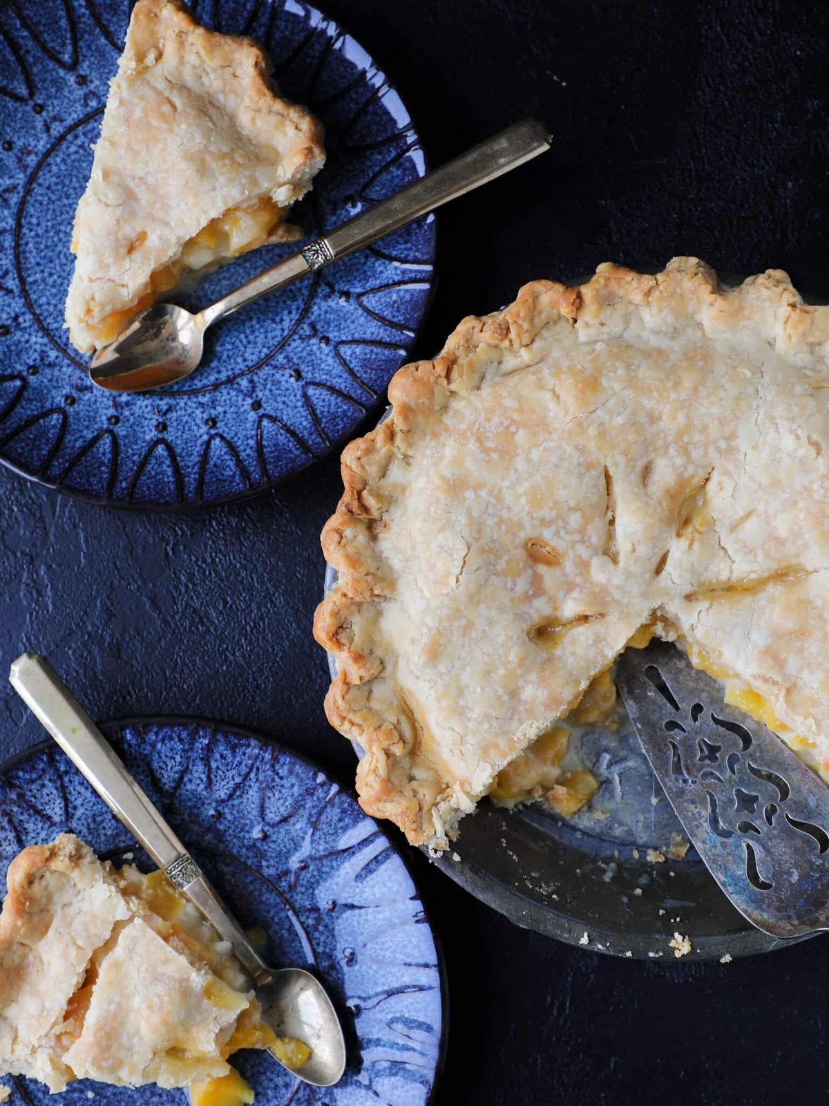 Peach Pie in a Pastry Shell