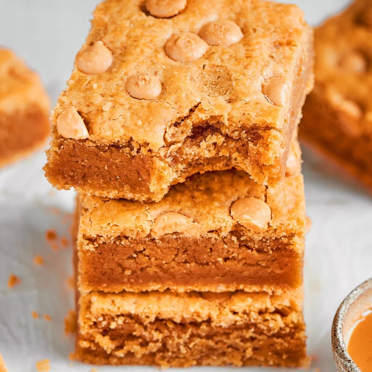 Peanut Butter Blondies for the Dessert Plate