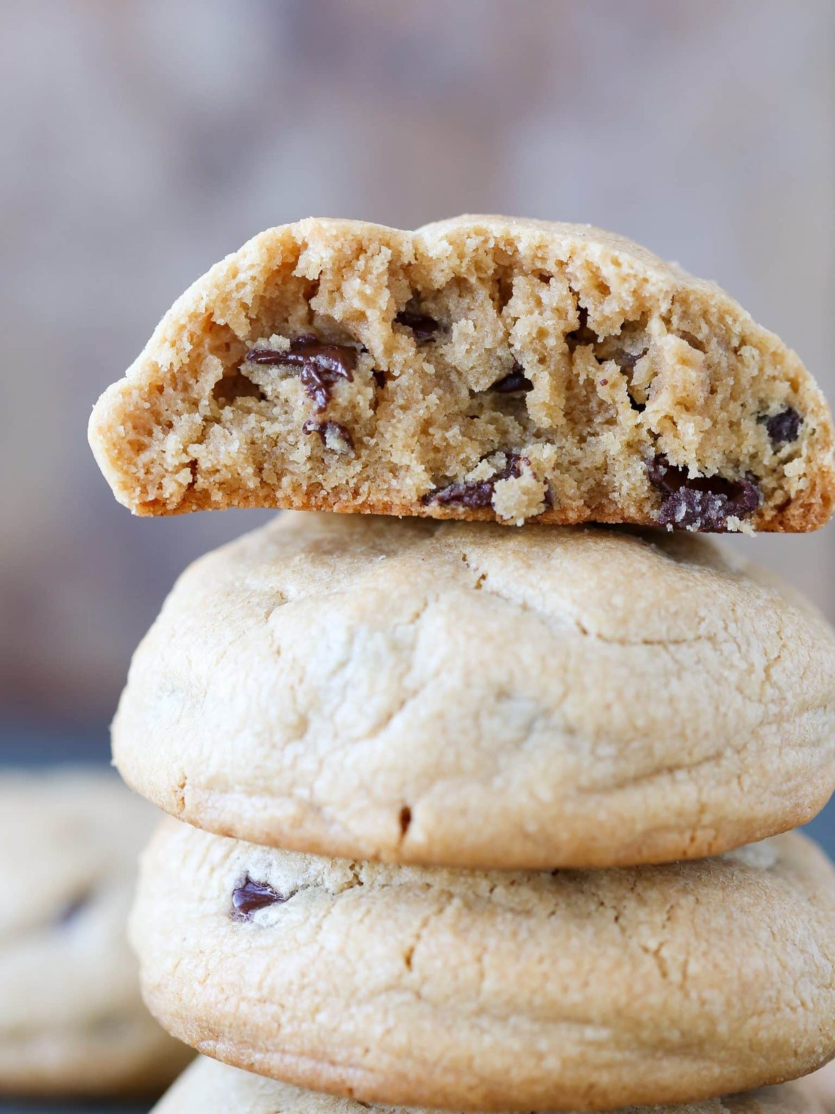 Peanut Butter Chocolate Chip Cookies Baked Until the Edges Set