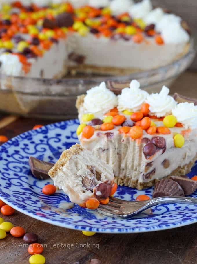 Peanut Butter Ice Cream Pie in a Pastry Shell