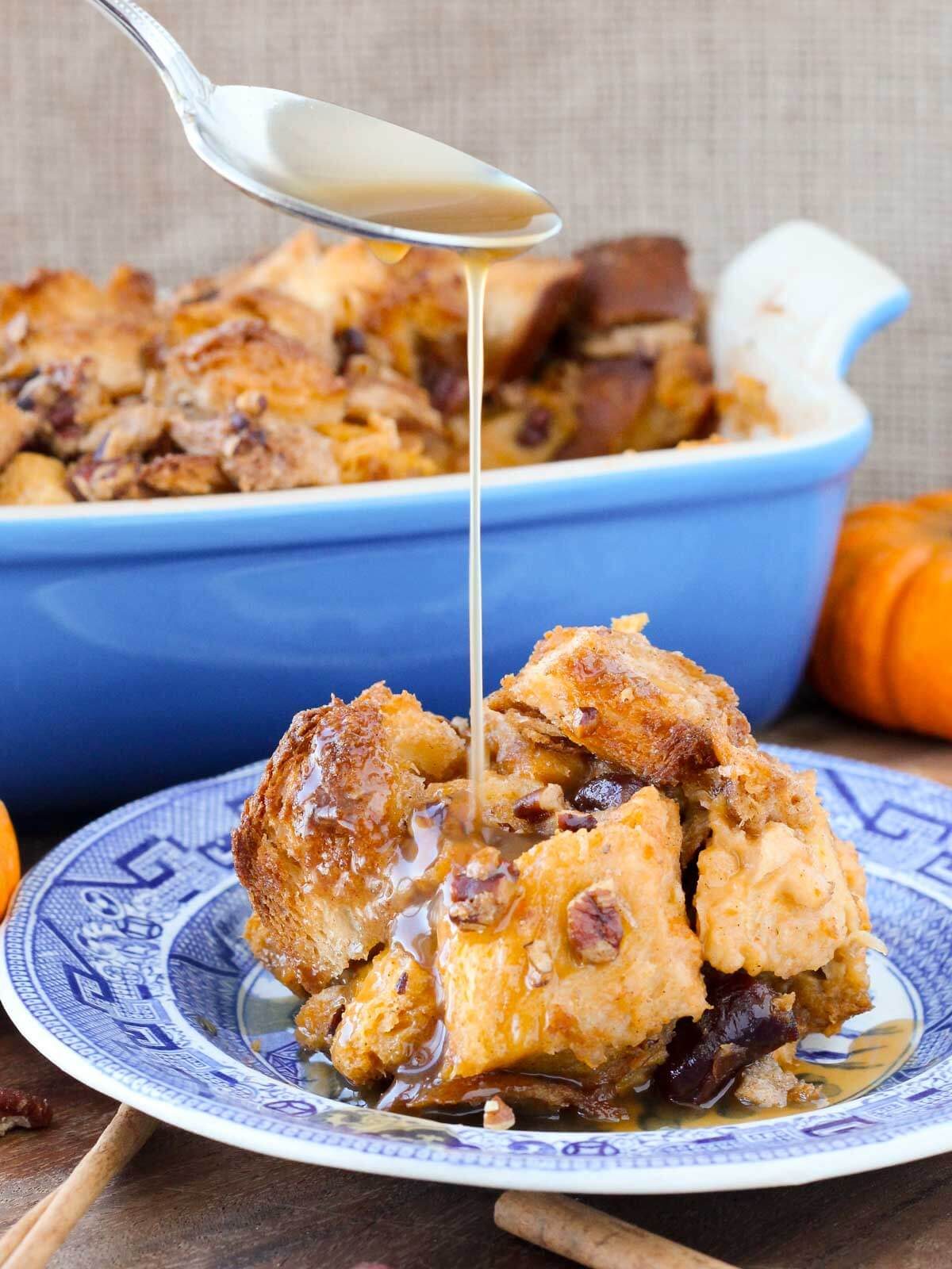 Pumpkin Bread Pudding with a Steady Rise